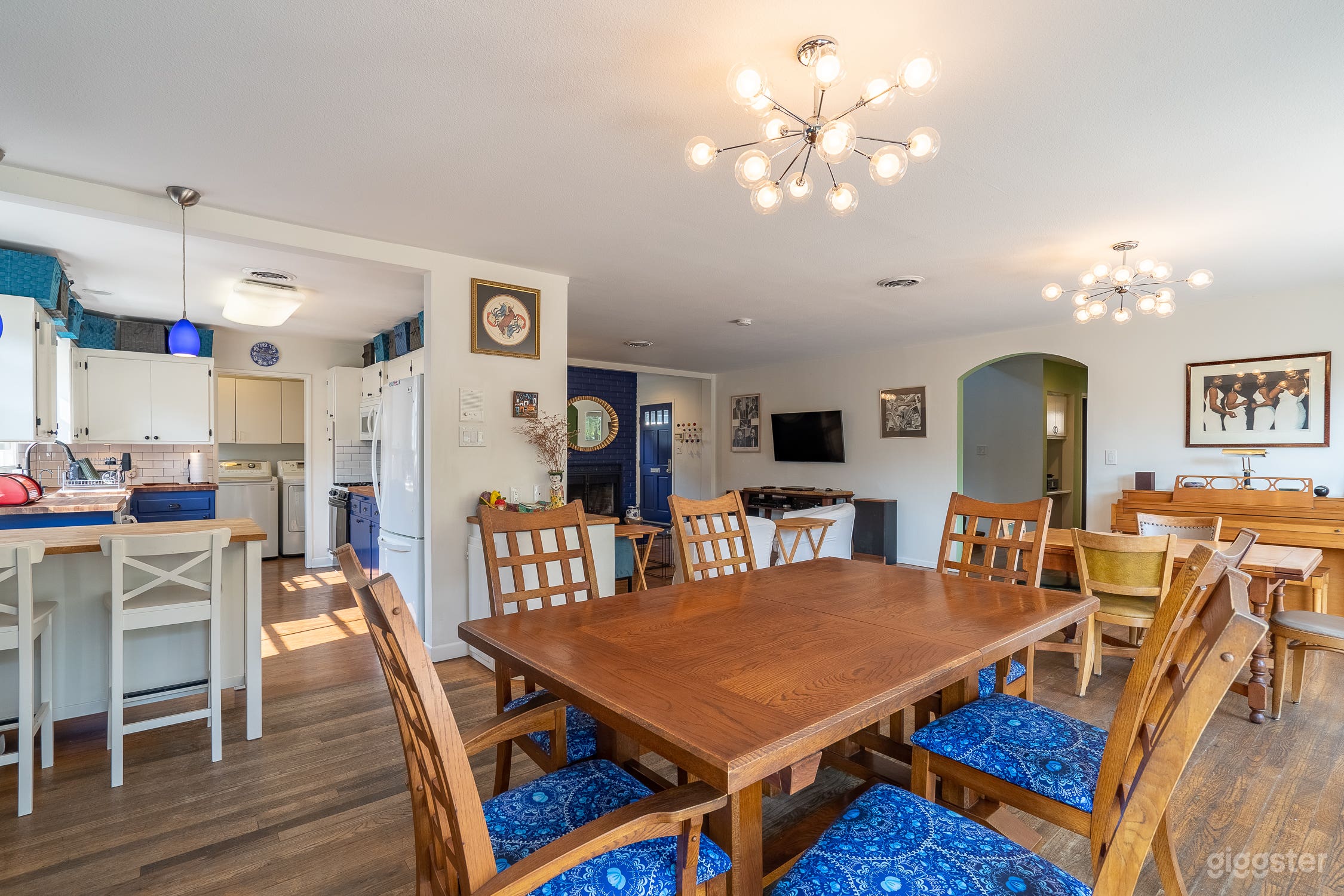 Dining room/great room, kitchen to left