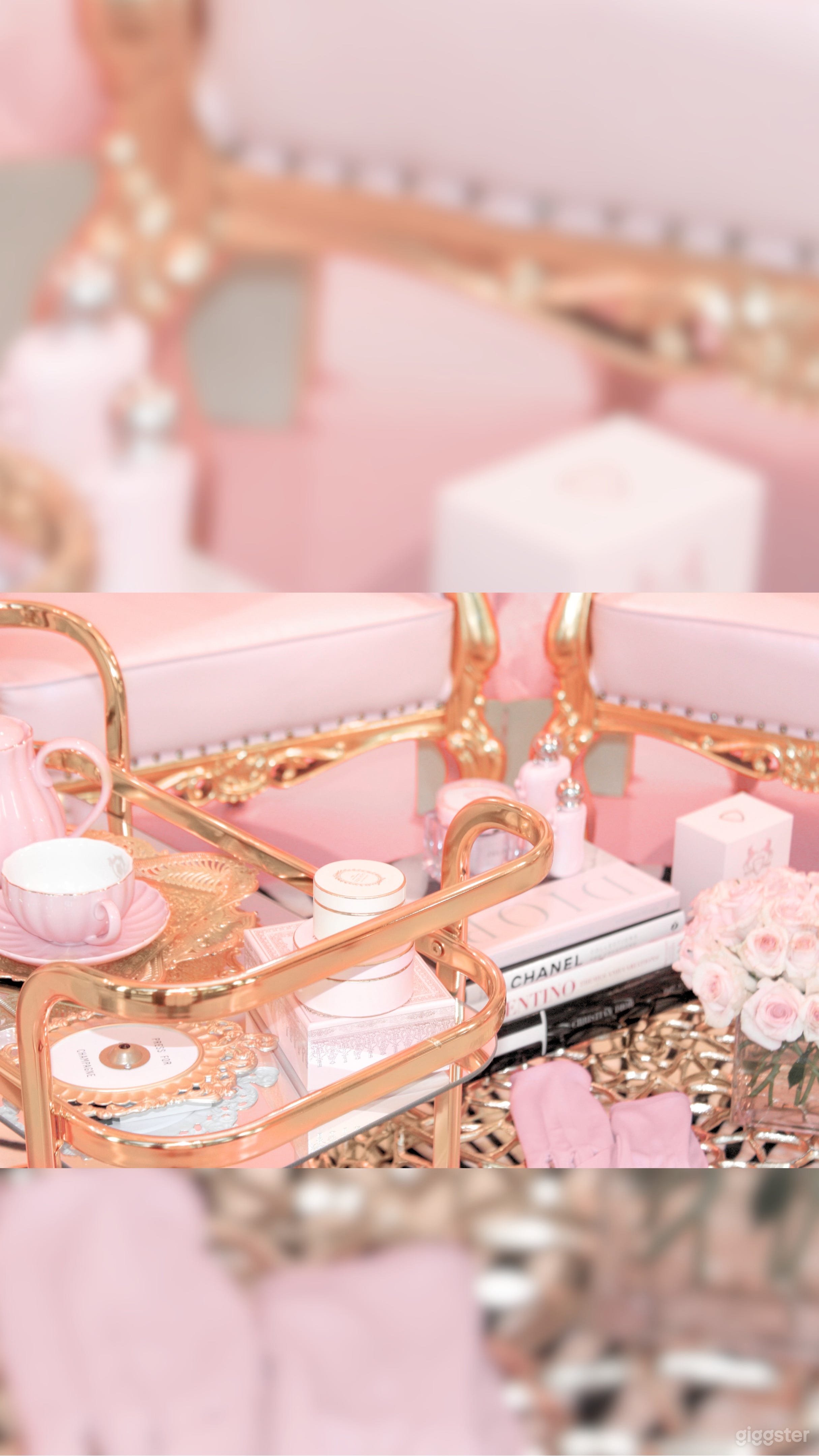 The Gold Cart with Pink Glove Service 