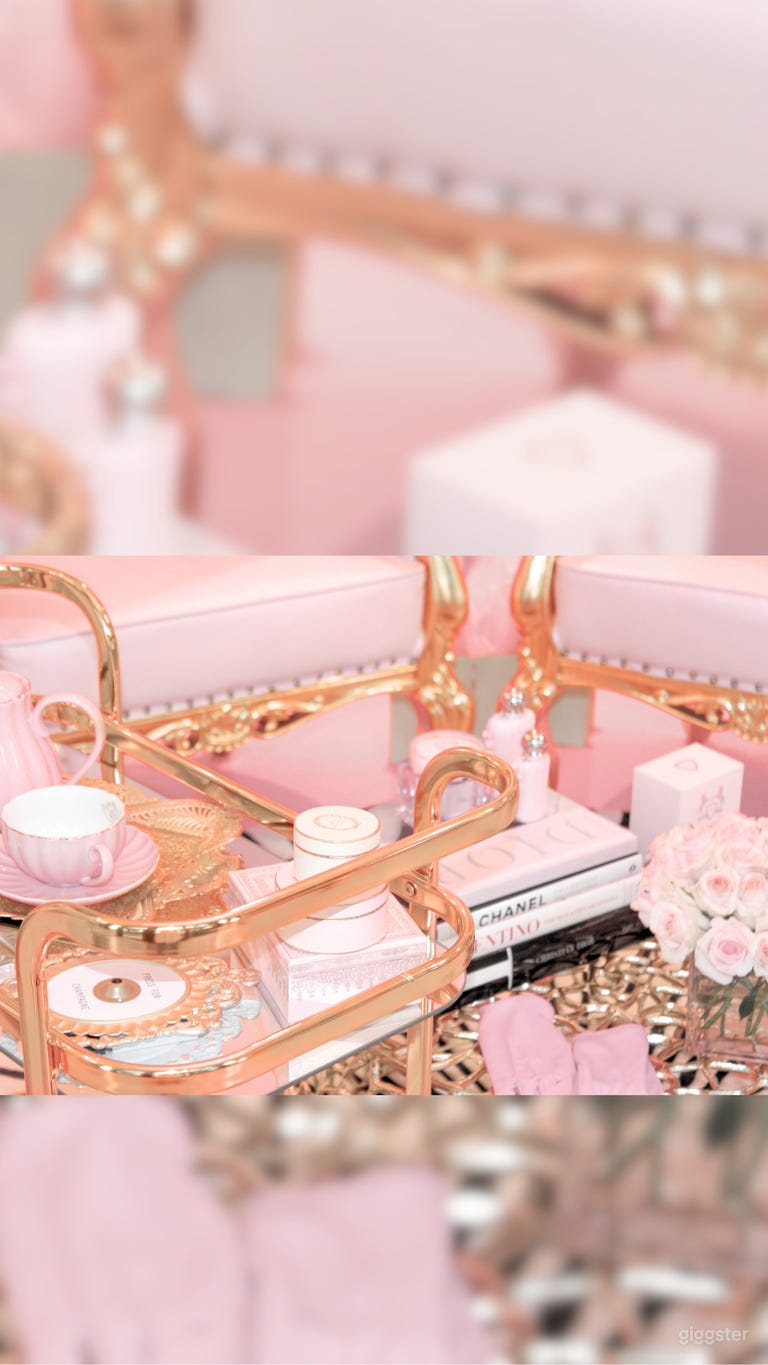  The Gold Cart with Pink Glove Service  