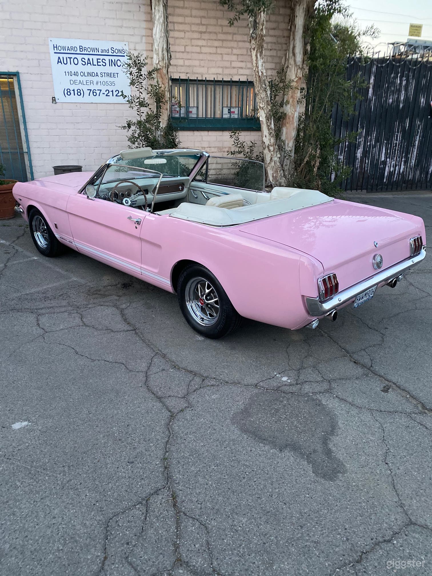 #76,160 Classic Pink Ford Mustang Convertible  Photo 2