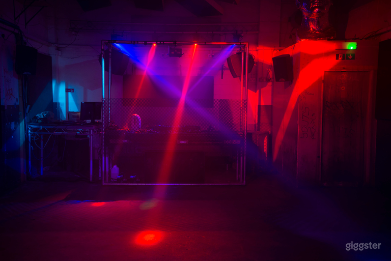  3,200 sq/ft Raw Industrial Music Venue 