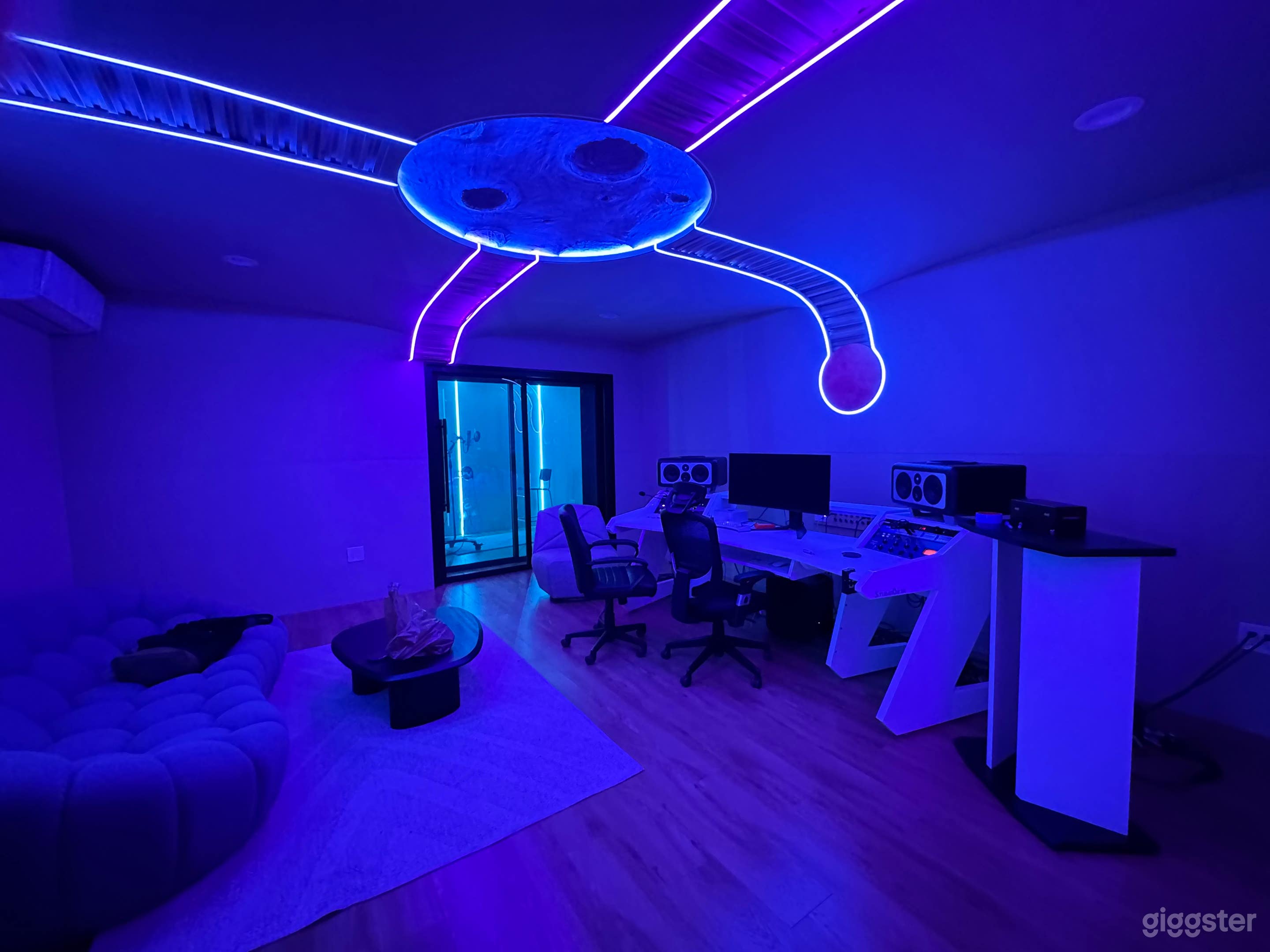 Lunar Audio Recording Studio with LED Lights Photo 2