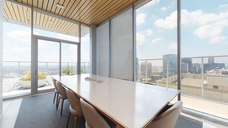  Elegant Executive Boardroom w/ LA Skyline View 
