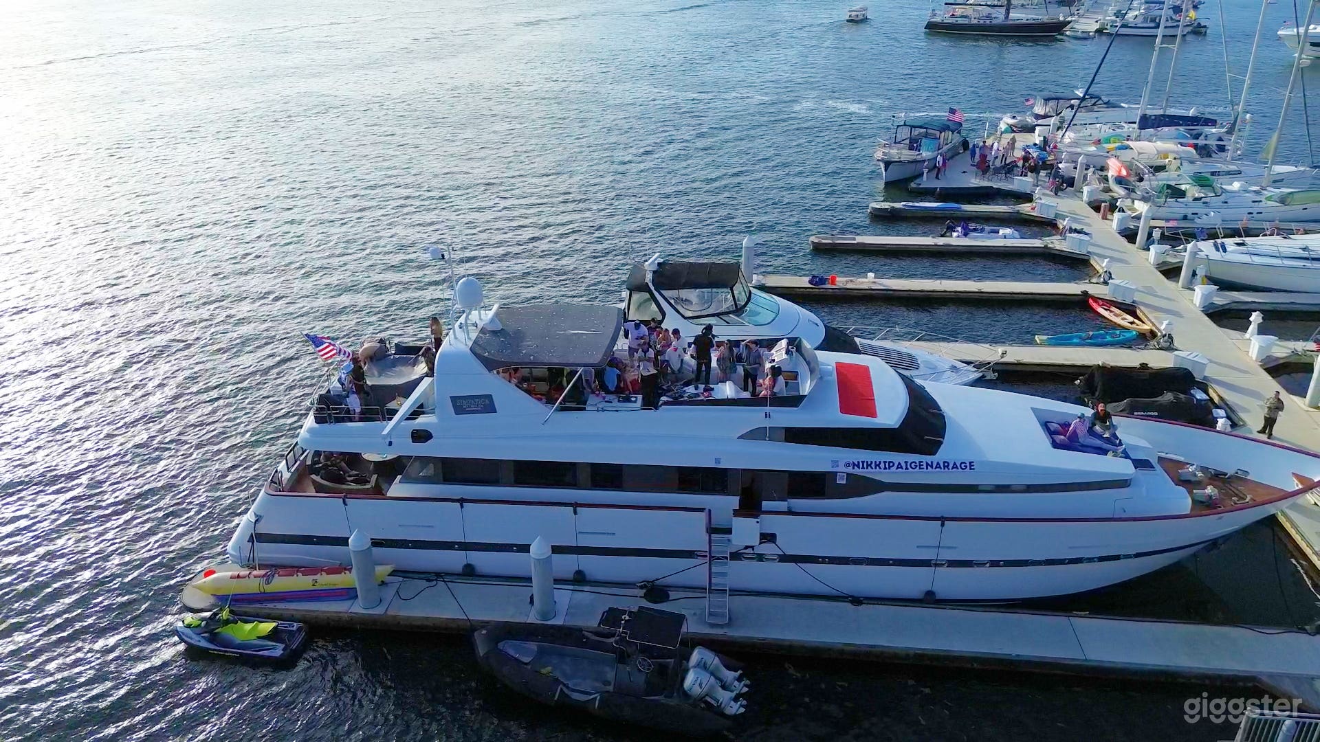 106 ft two story luxury yacht perfect for music videos events and cinematic shoots in Marina del Rey