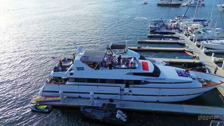  106 ft two story luxury yacht perfect for music videos events and cinematic shoots in Marina del Rey 