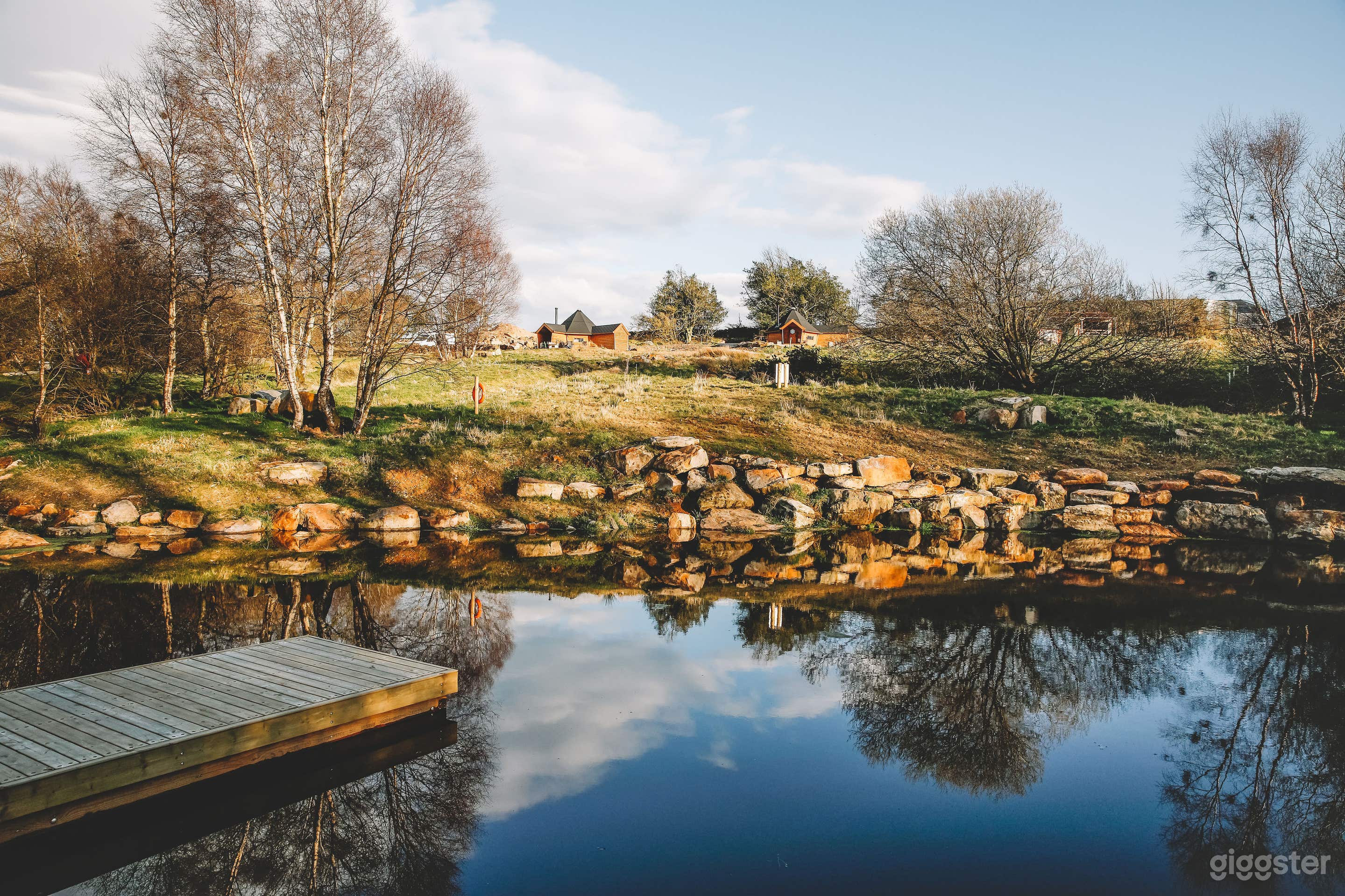 Pond location on site