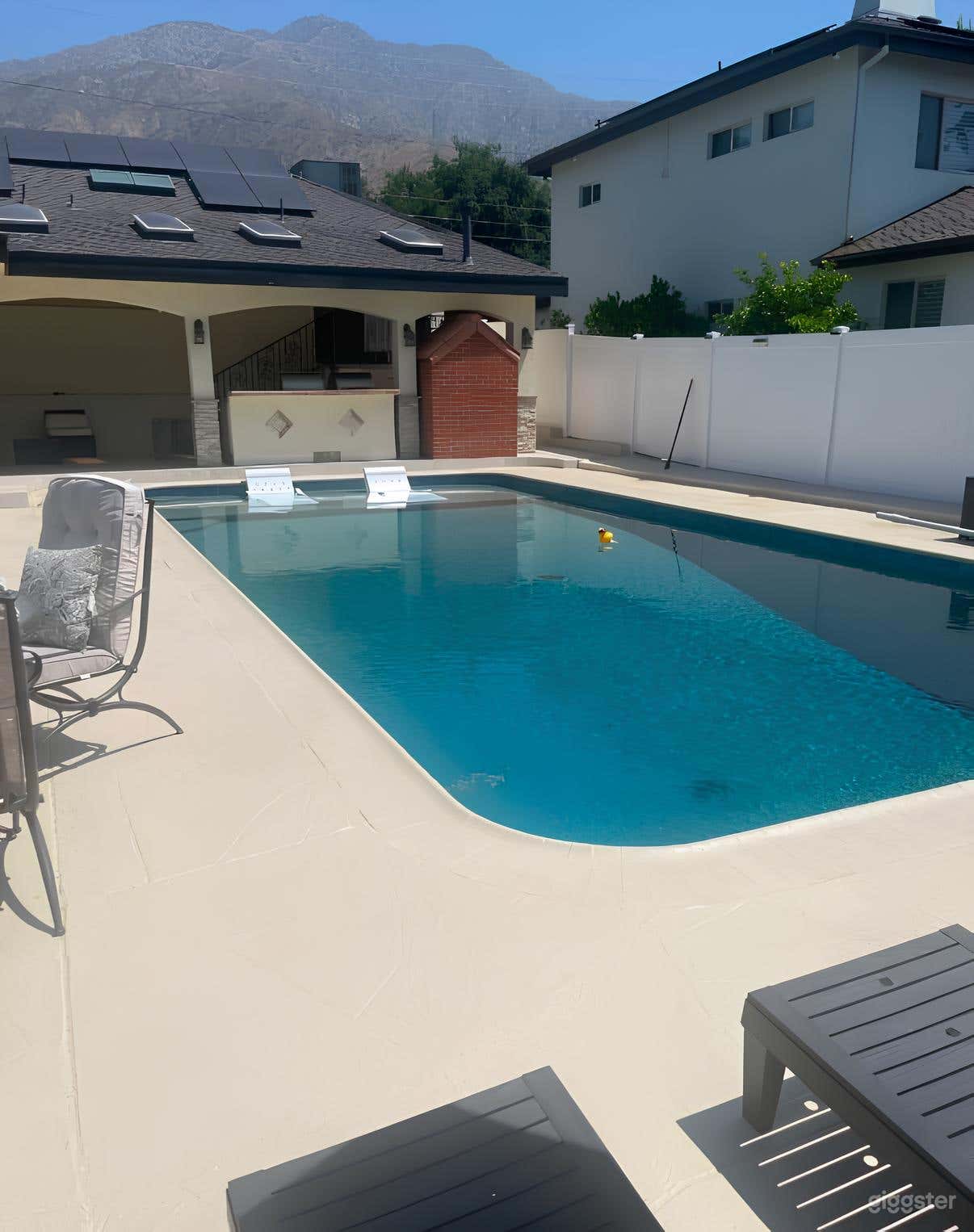 Nice Backyard Pool with Covered Patio Photo 3