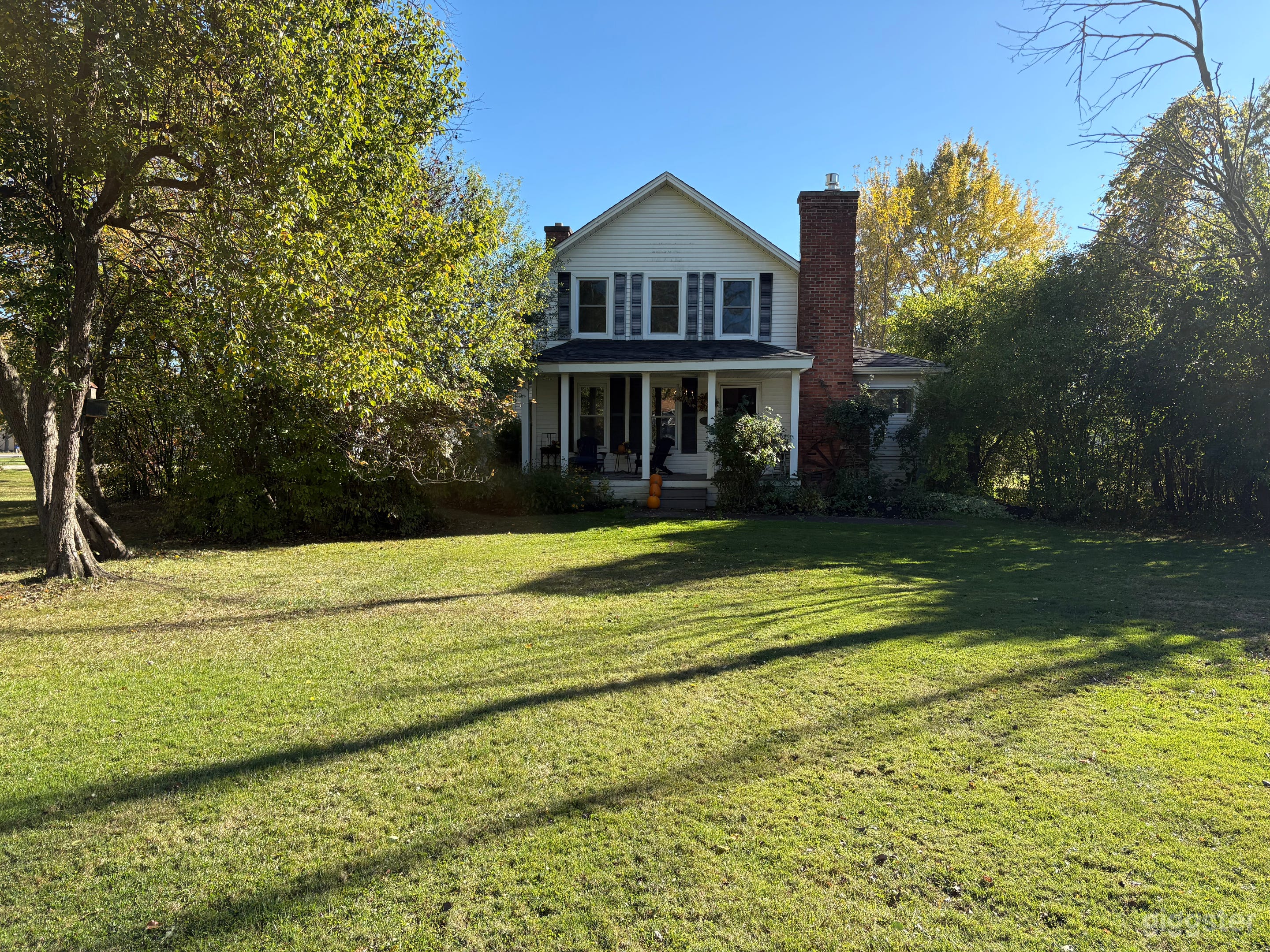 Nestled on two acres.