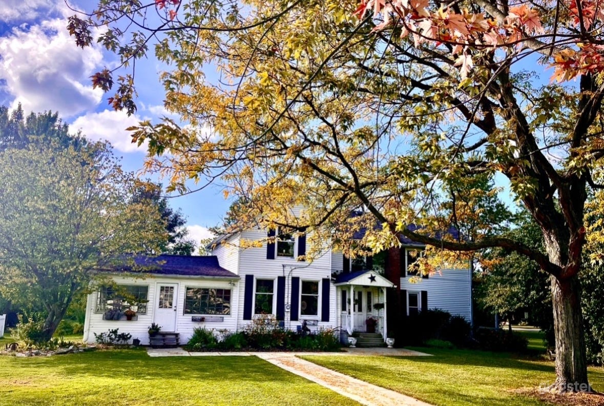 Civil War -era farmhouse. 1864. On historic register.