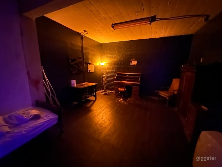  spooky office themed room with secret passage through closet 