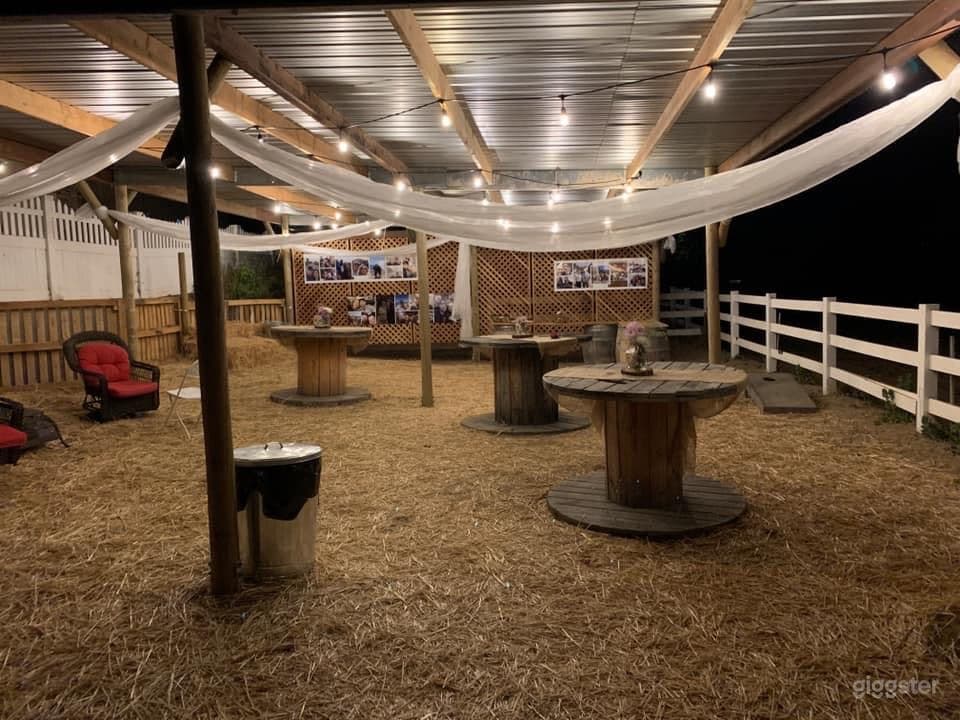 Lower part of the property - party are
With spoils at night 