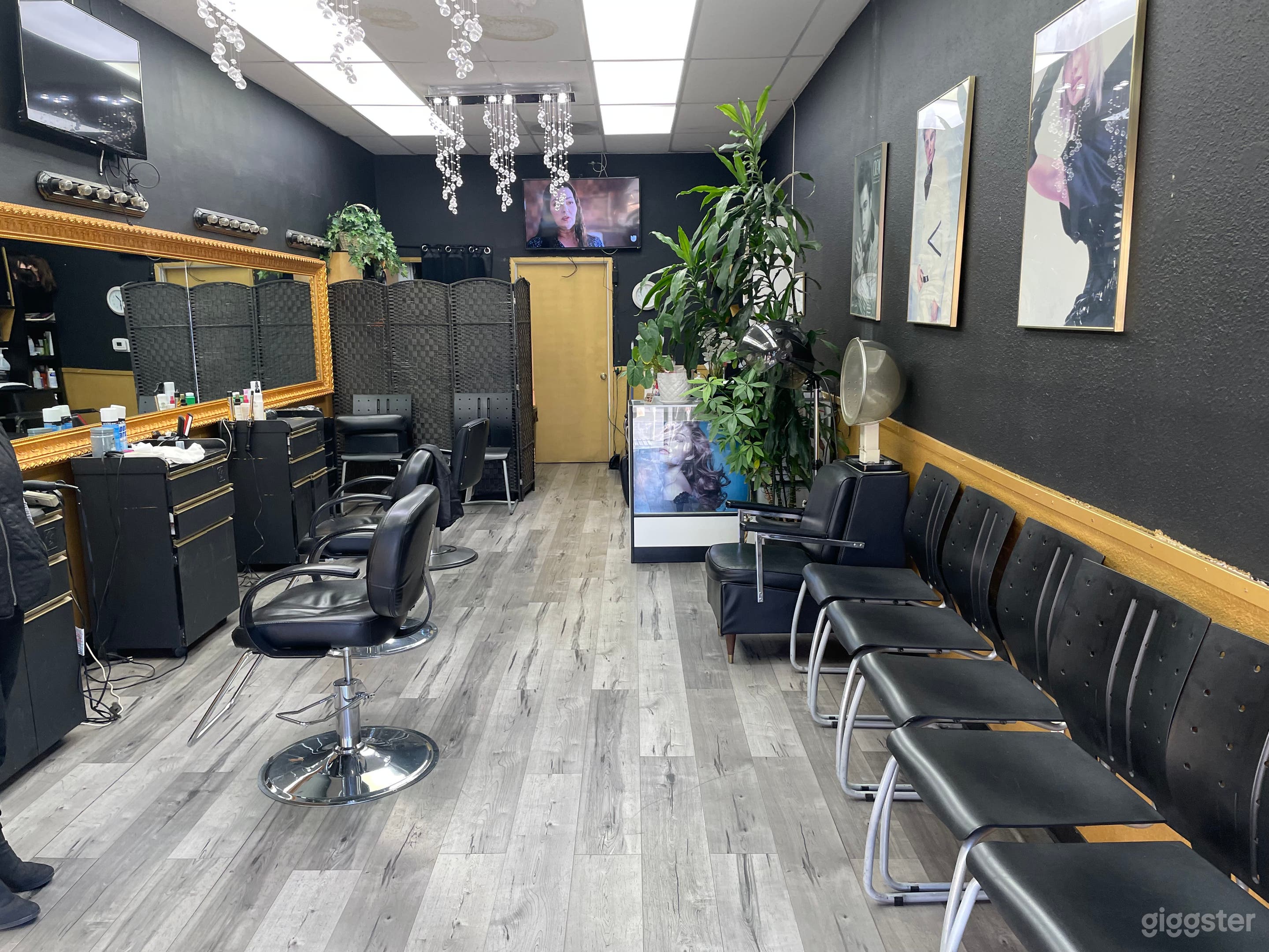 Hair Salon with Black Interior Photo 1
