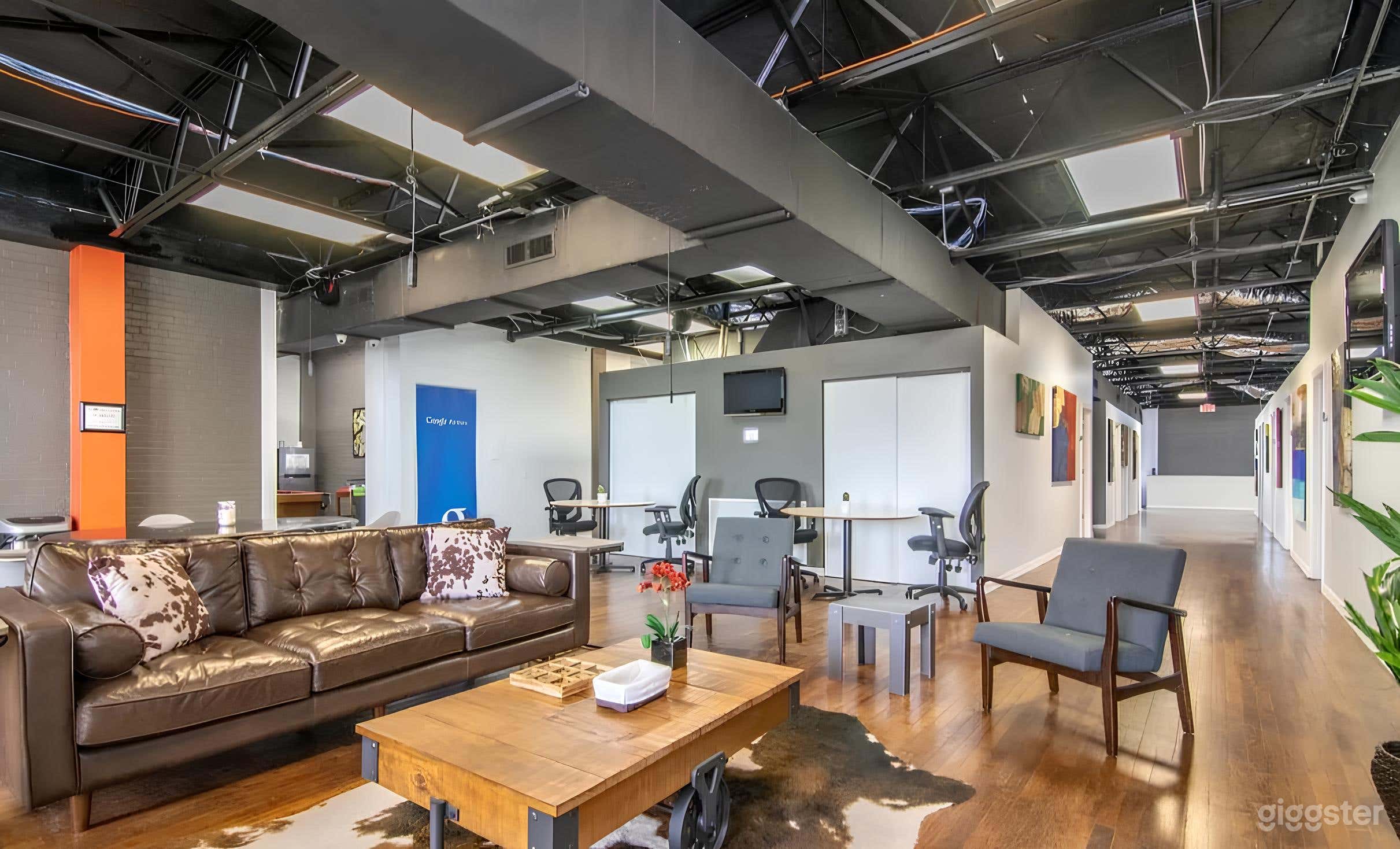 Spacious Event Venue in Vibrant Industrial Building Photo 2