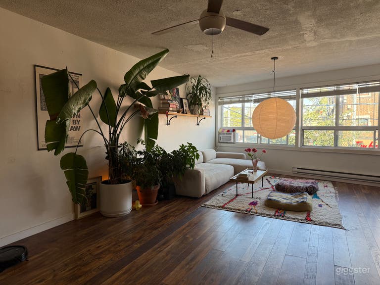  Urban Light Filled Bohemian Loft 