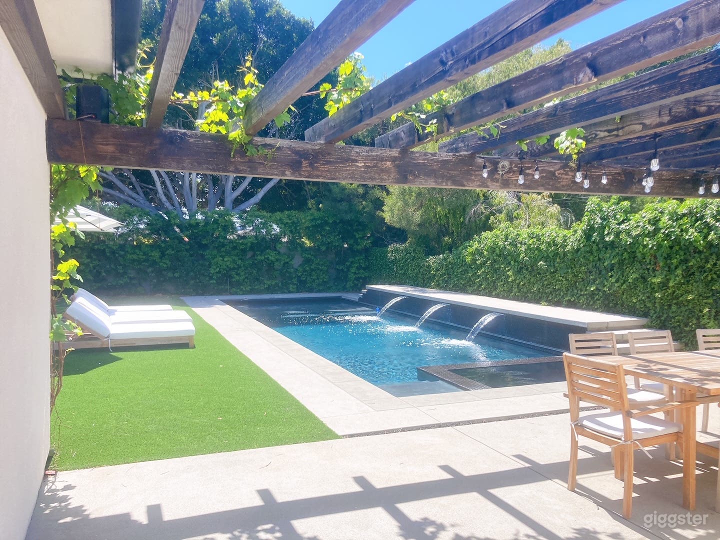 Pool with greenery surrounding