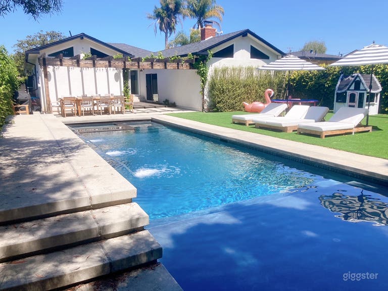  Baja shelf and water falls in pool 