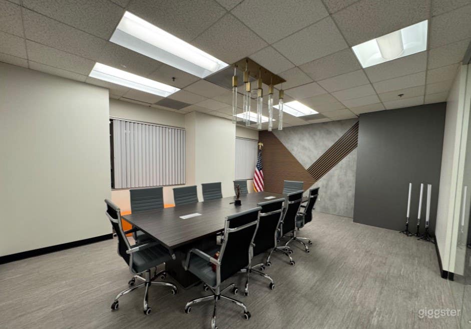 Beautiful Conference Hall with Elegant Glass Doors Photo 1