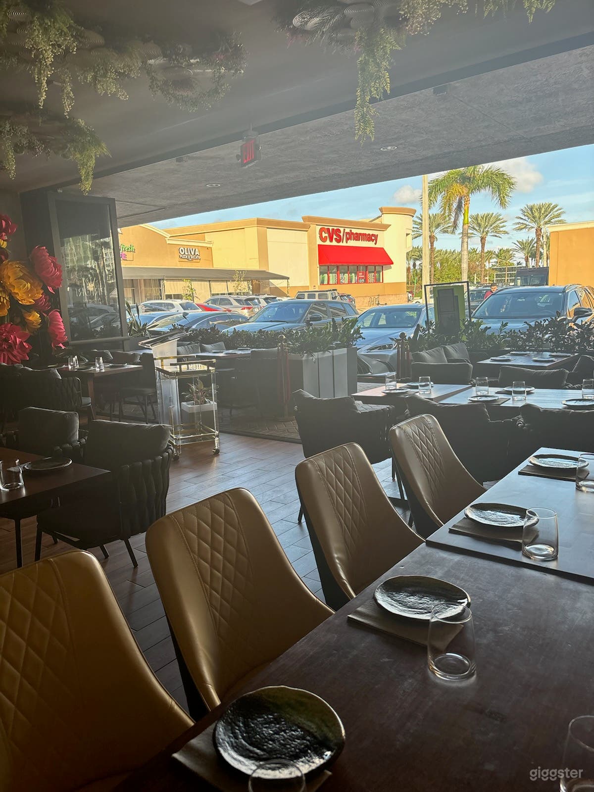 View of the patio from inside