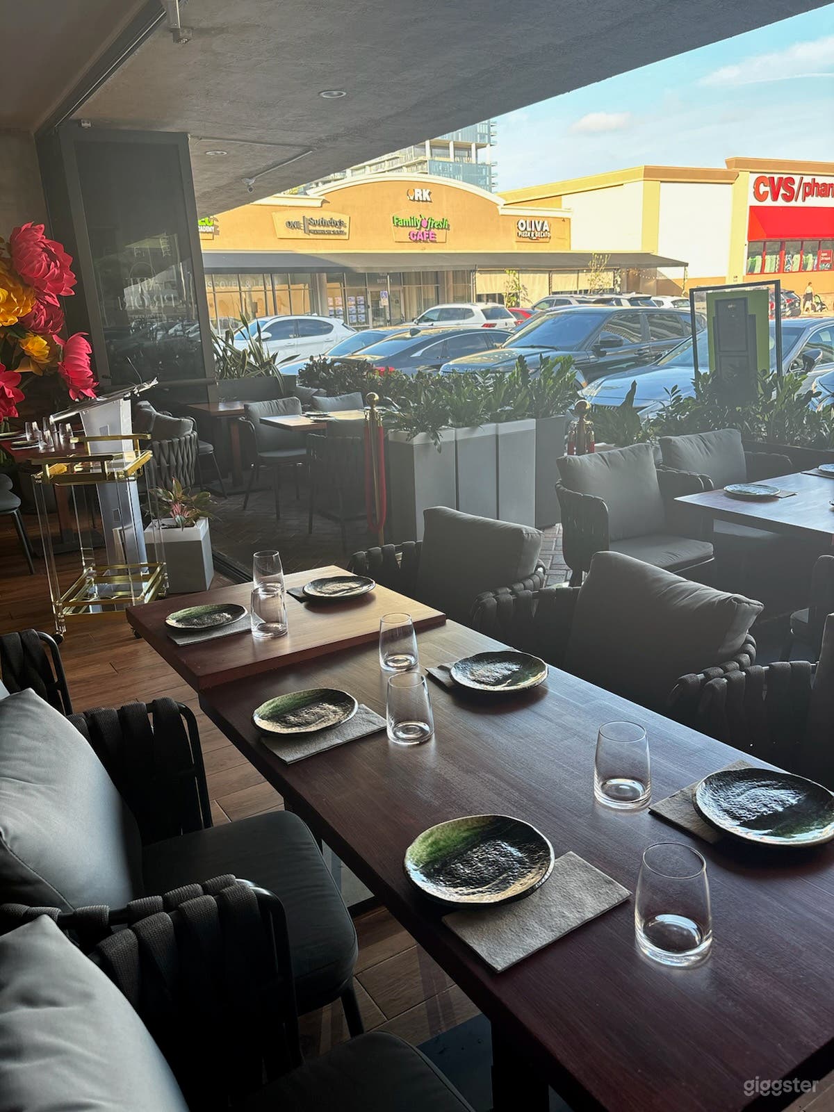 View of the patio from inside