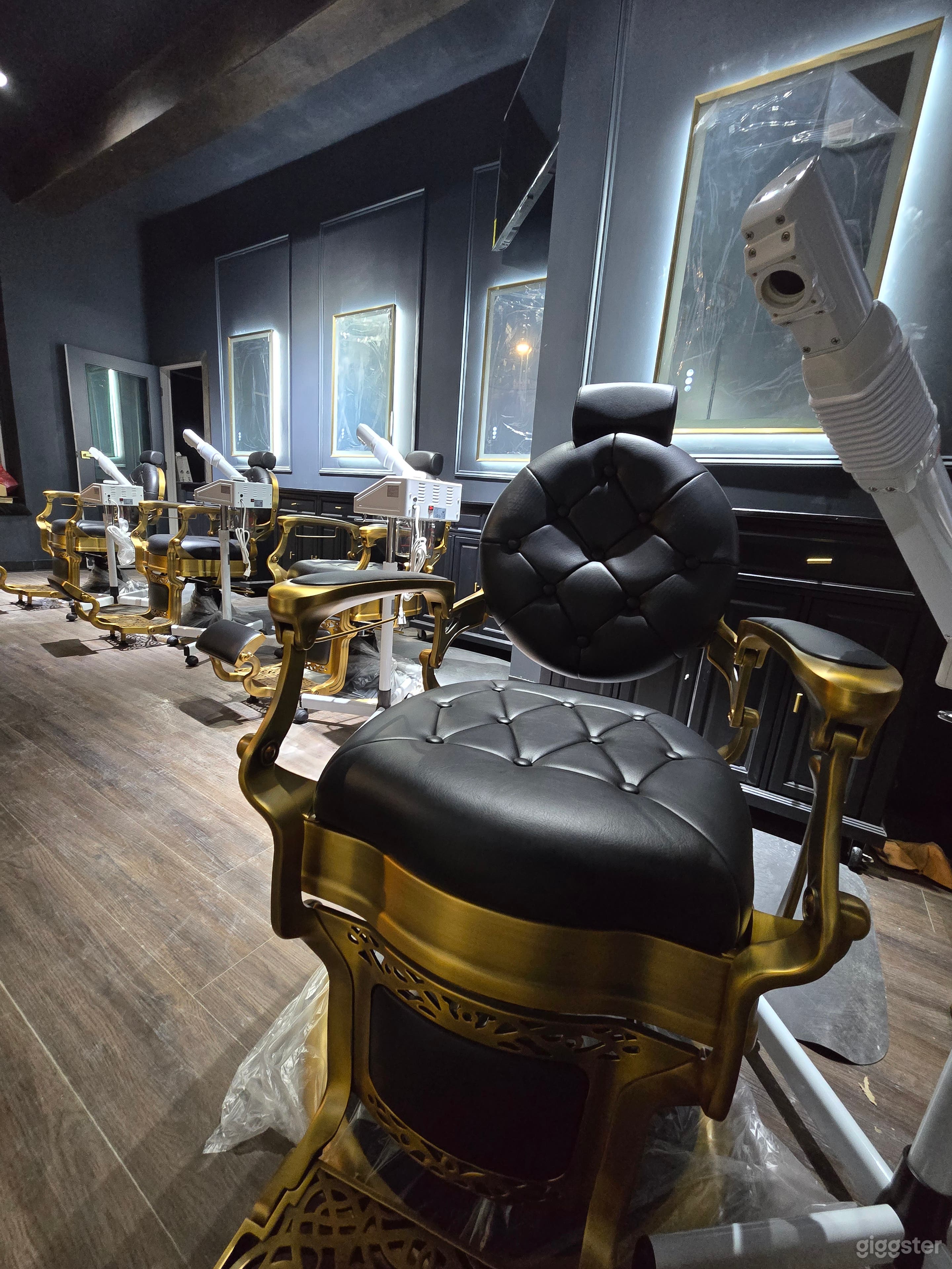 Film-Ready KC Barber Lounge with Luxe Urban Edge Photo 1