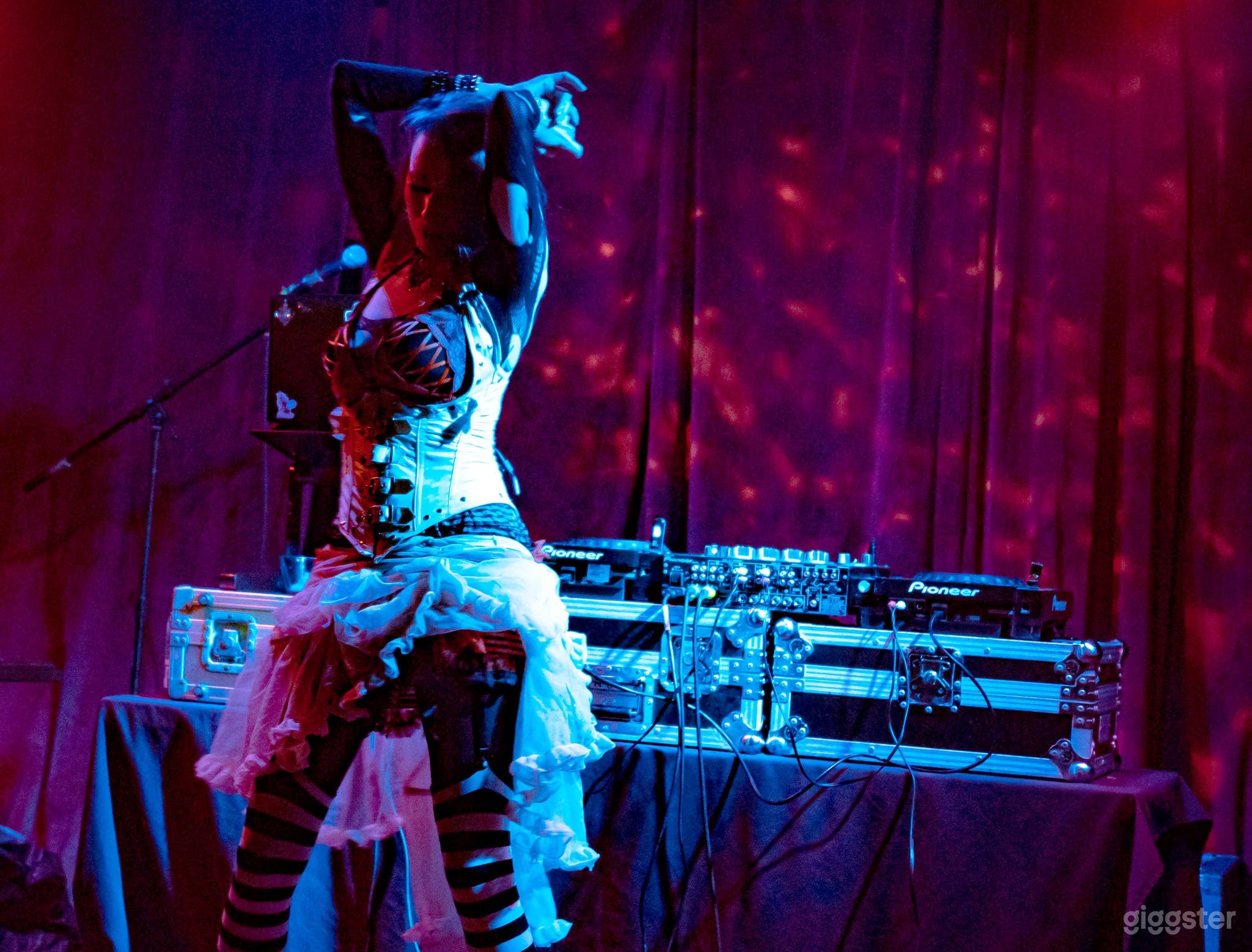 Vibrant Event Space with Neon Lights Photo 1