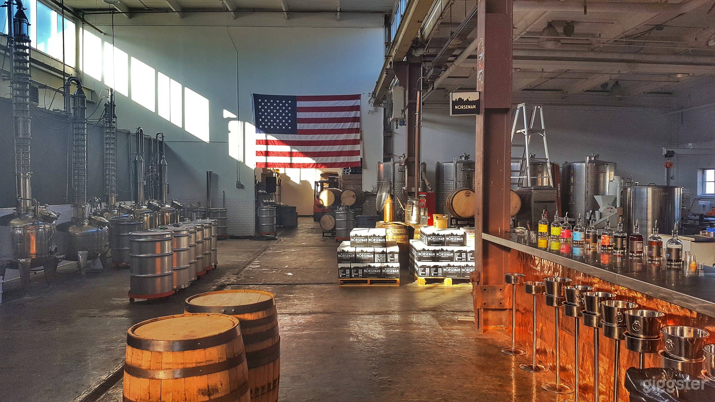 View looking into production