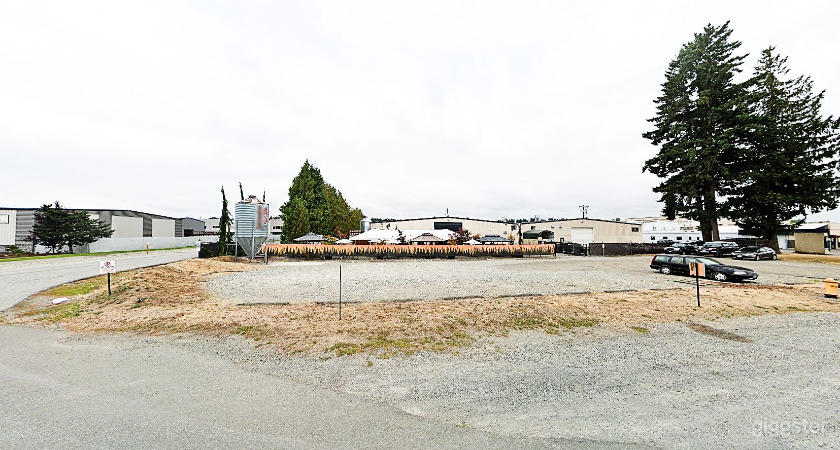 Parking for 25 vehicles with 50 more across street.