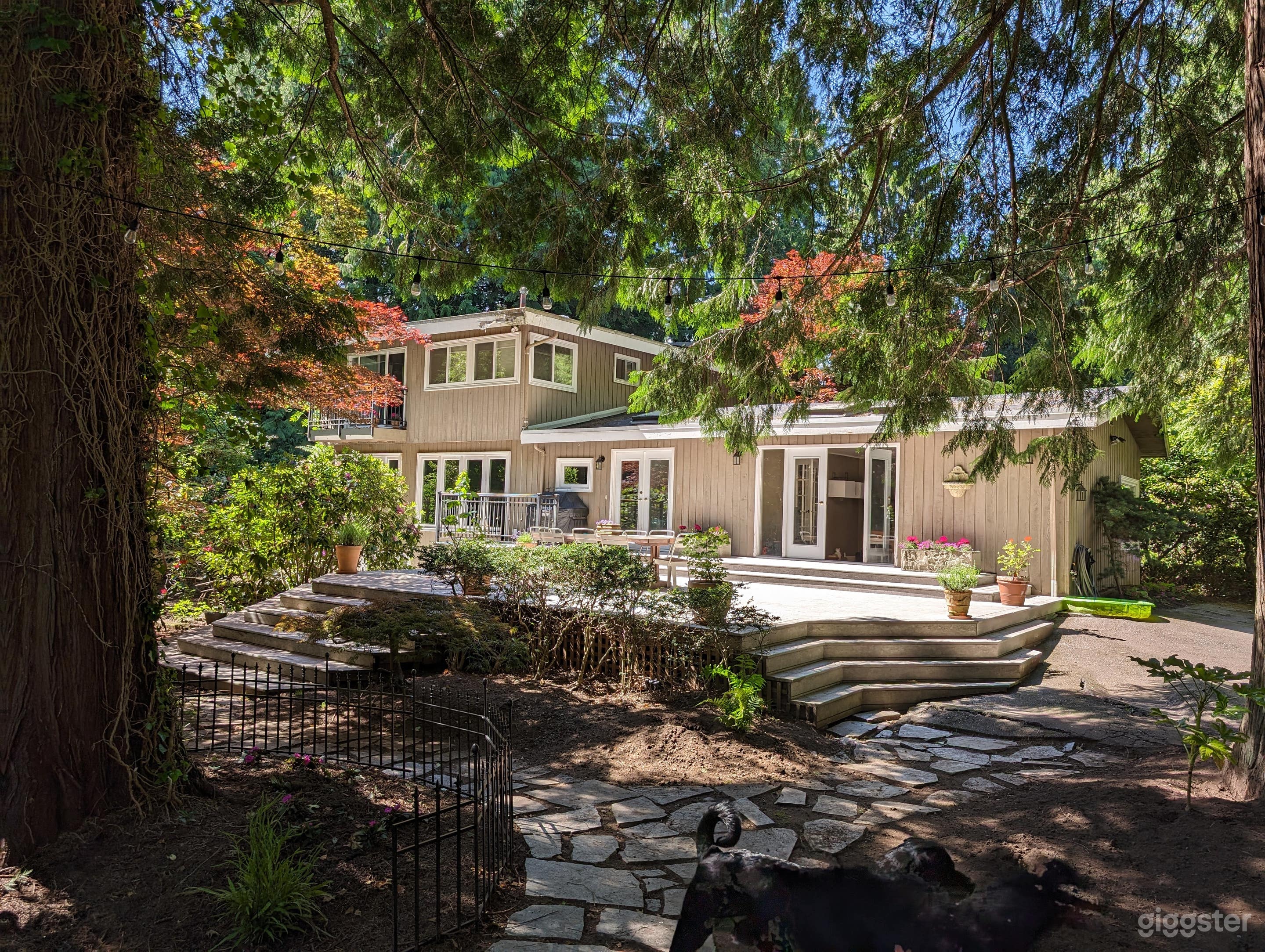 View of deck from pool area 