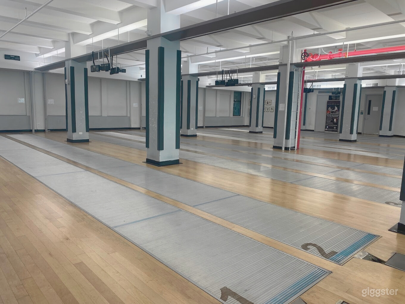 Occupying an entire second floor.