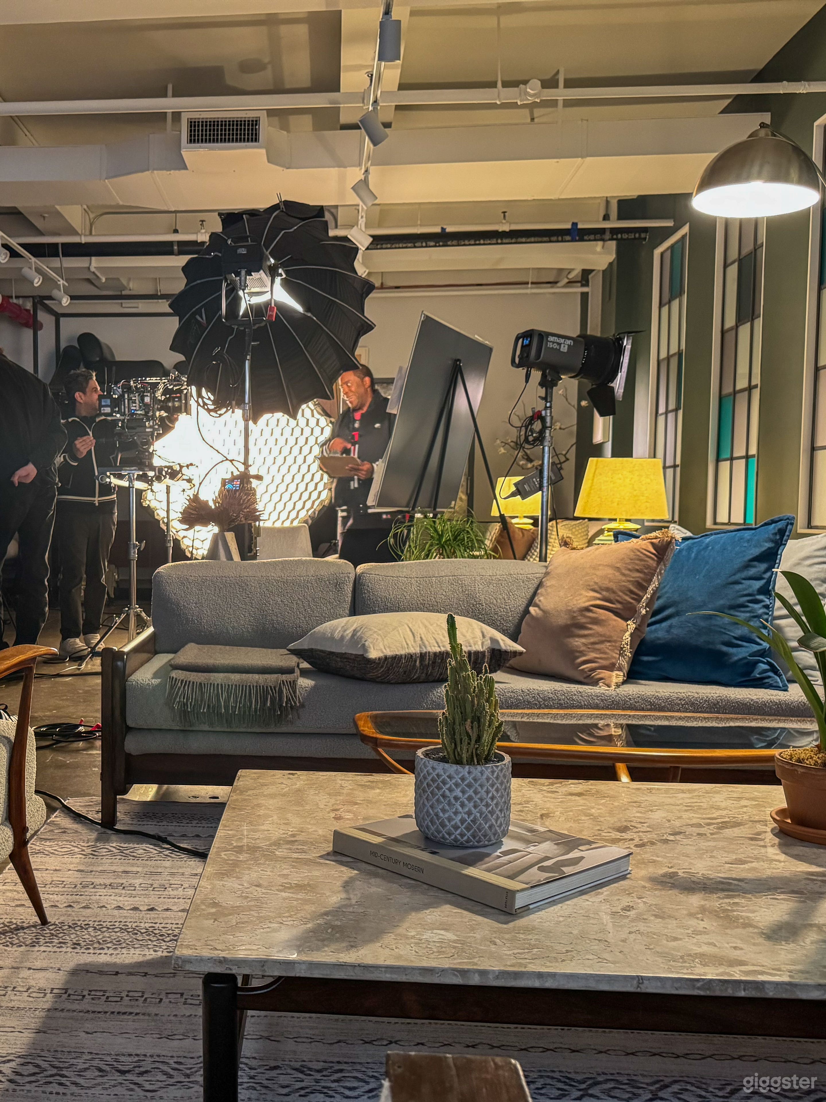 Main Gallery space converted into film set