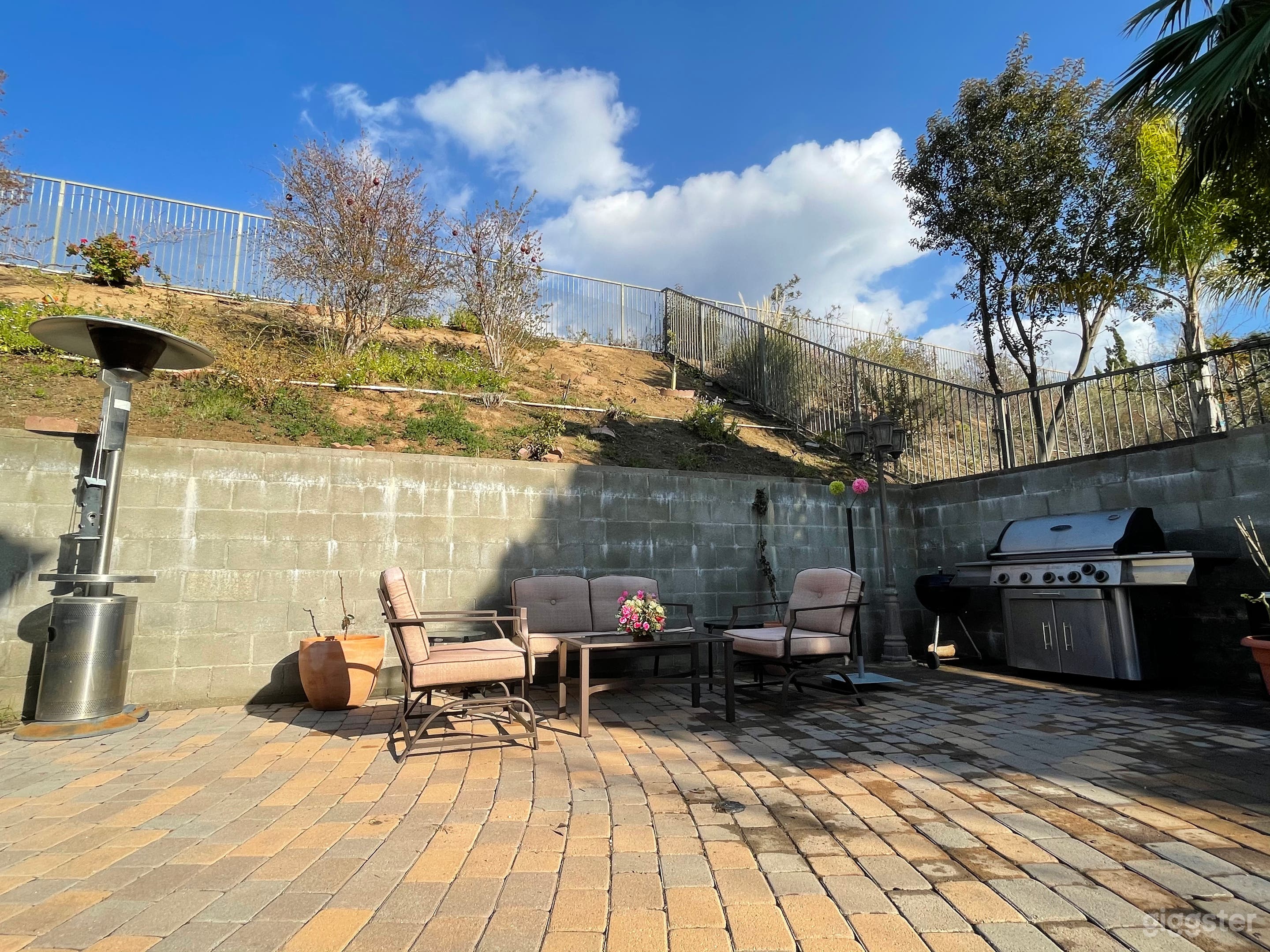 Patio furniture with bbq grill 