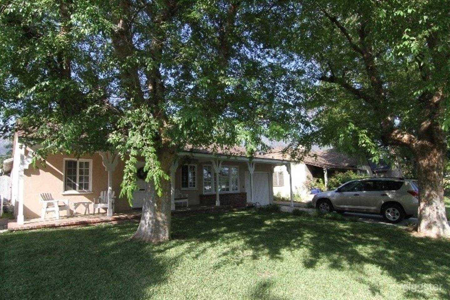 Front yard, garage, house