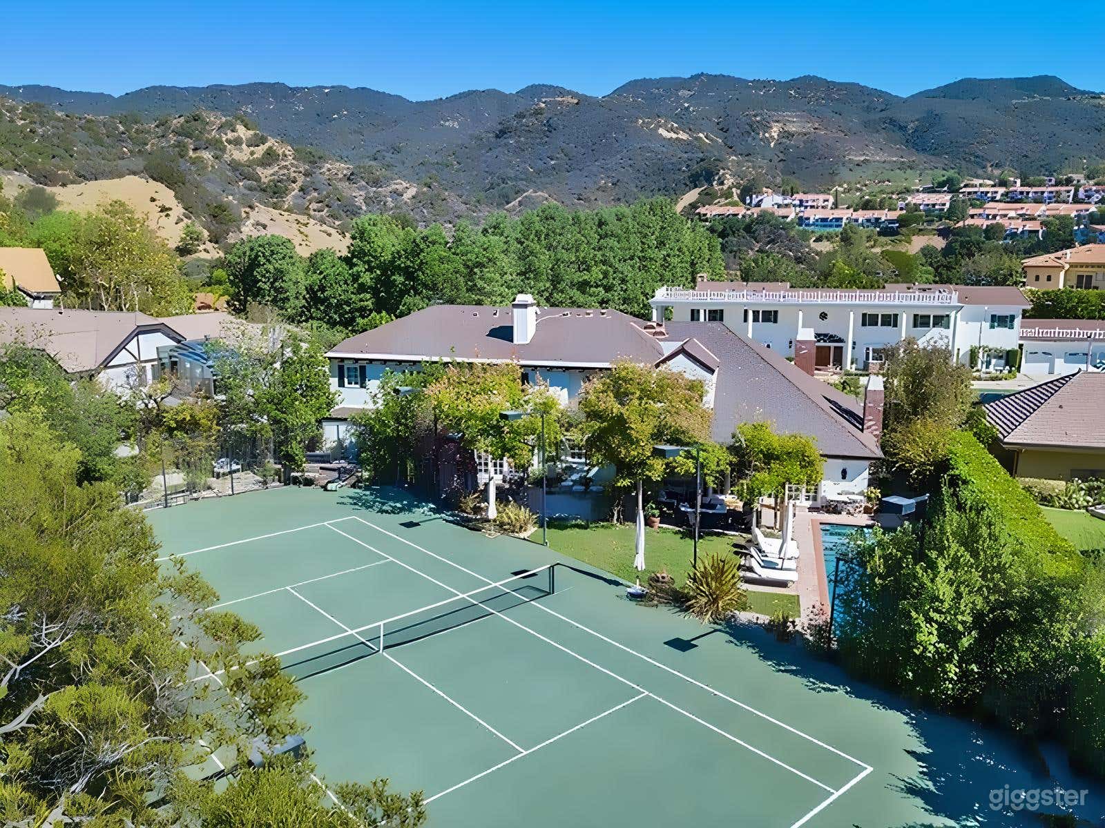 Pickleball Court amidst Verdant Settings Photo 2