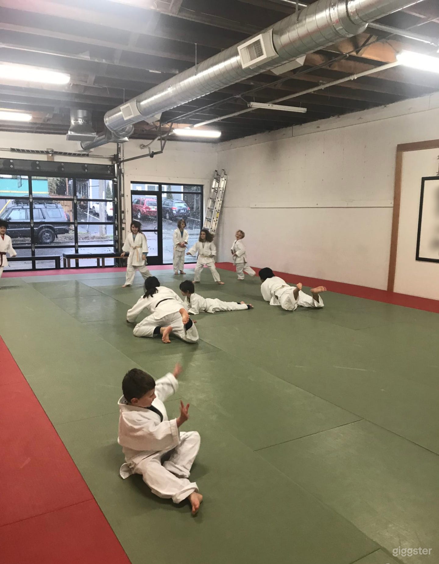 Dojo mat space- high ceiling 1,200 ft of mats
