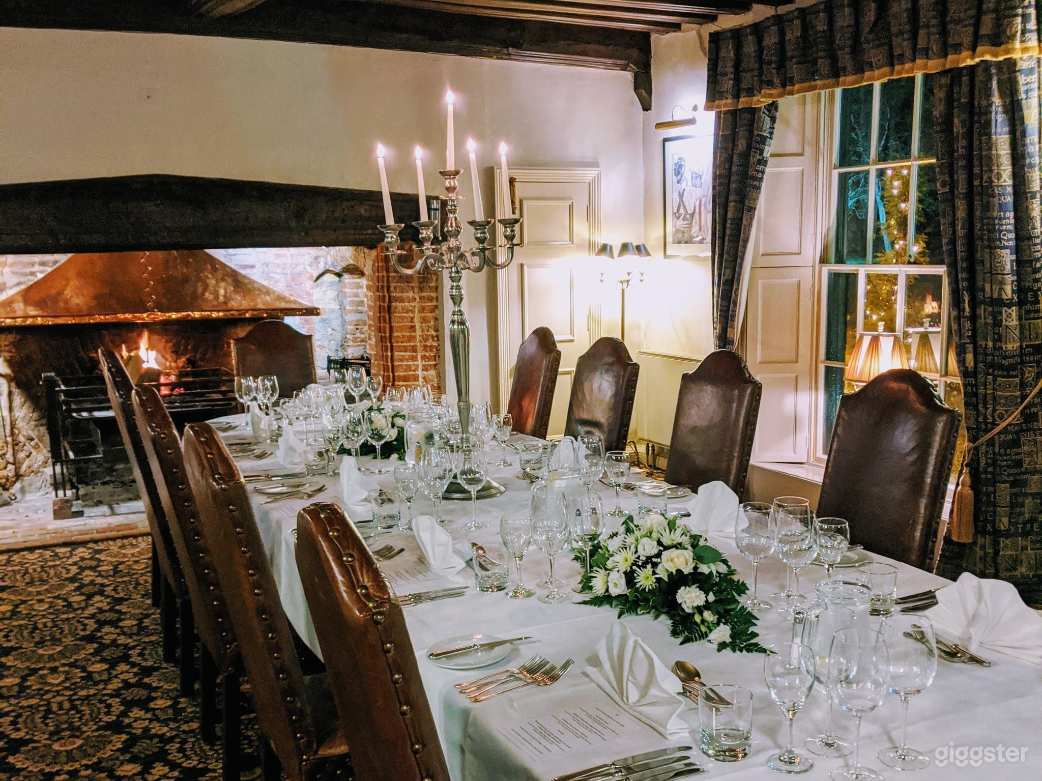 Lovely intimate dining in our Tudor Room
