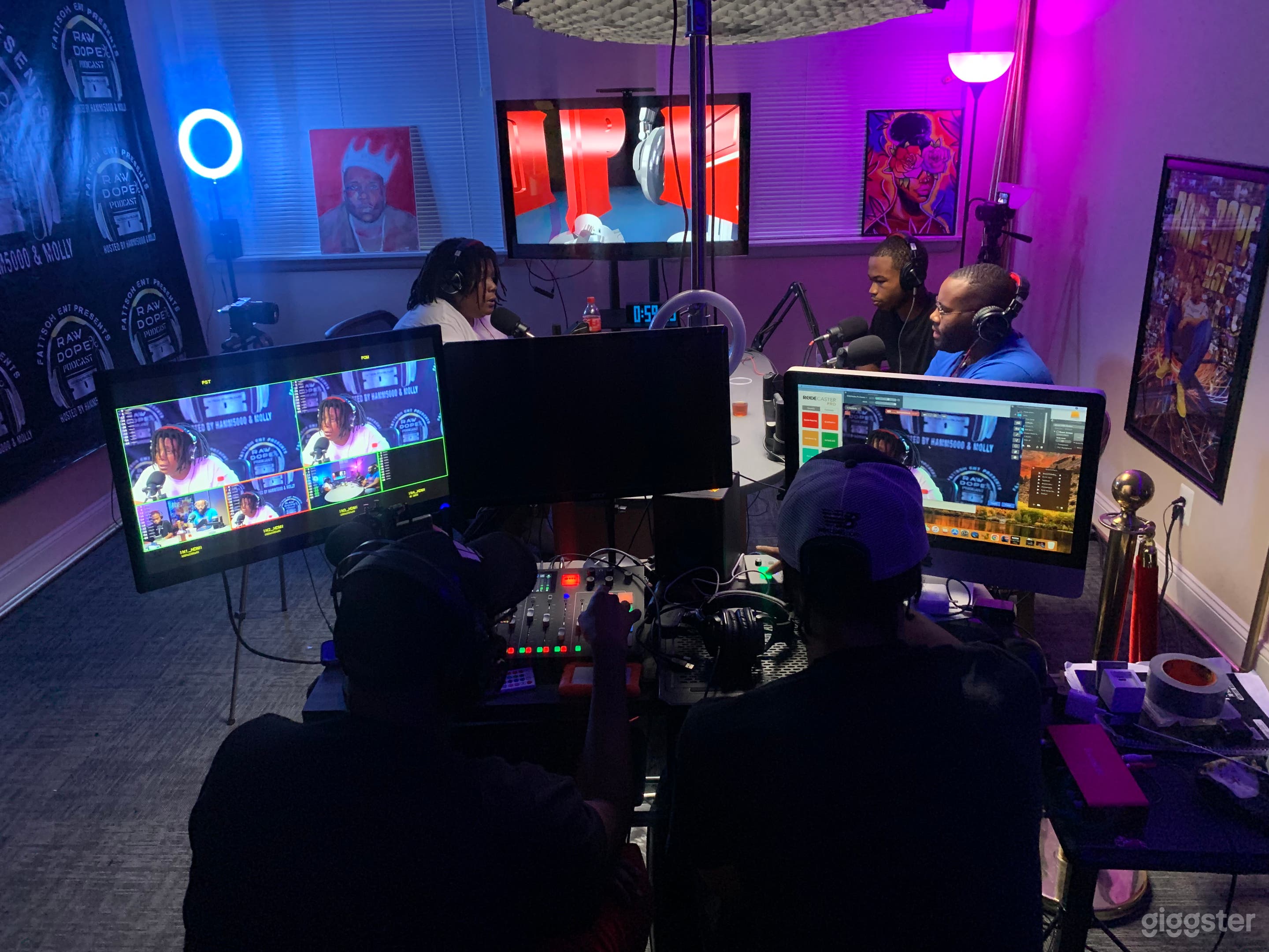 In Studio Engineer Option w/ 4 Mic Set Up