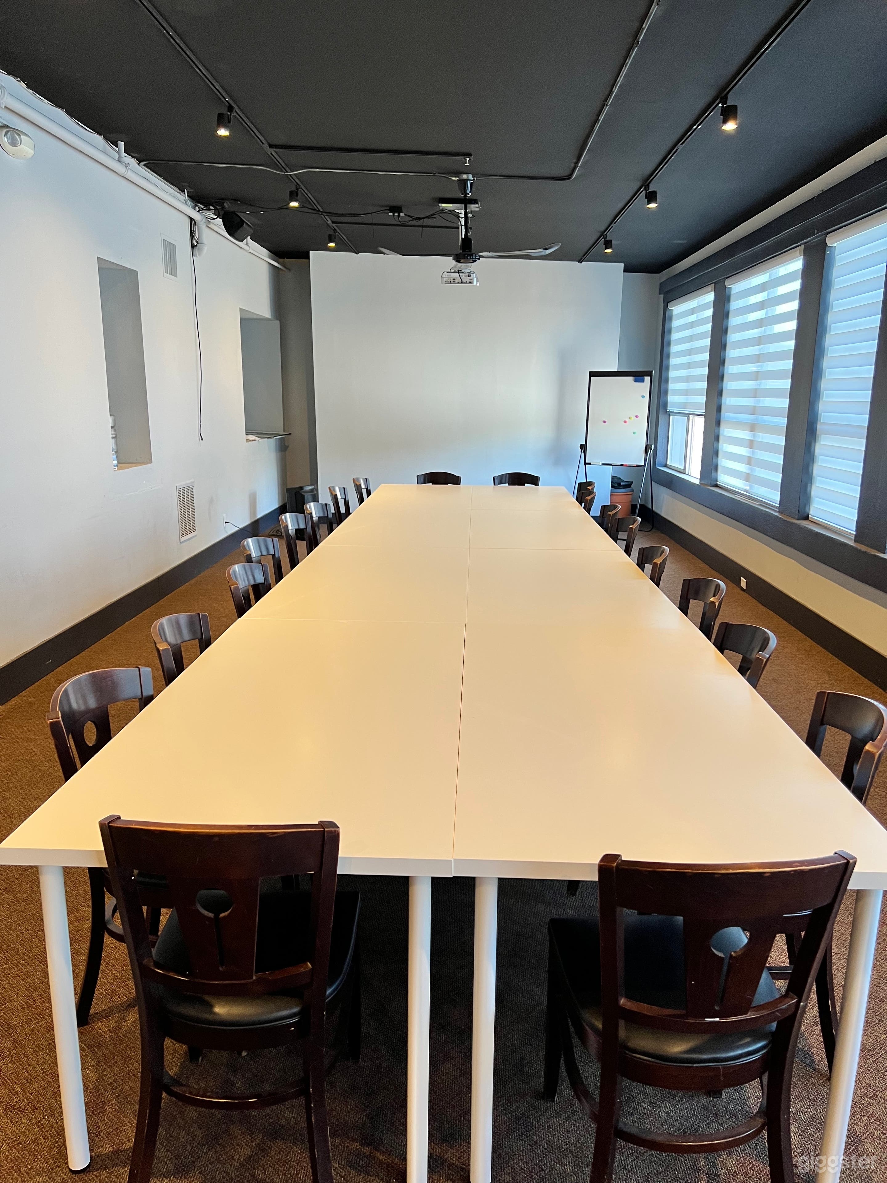 Conference Room Layout with overhead projector