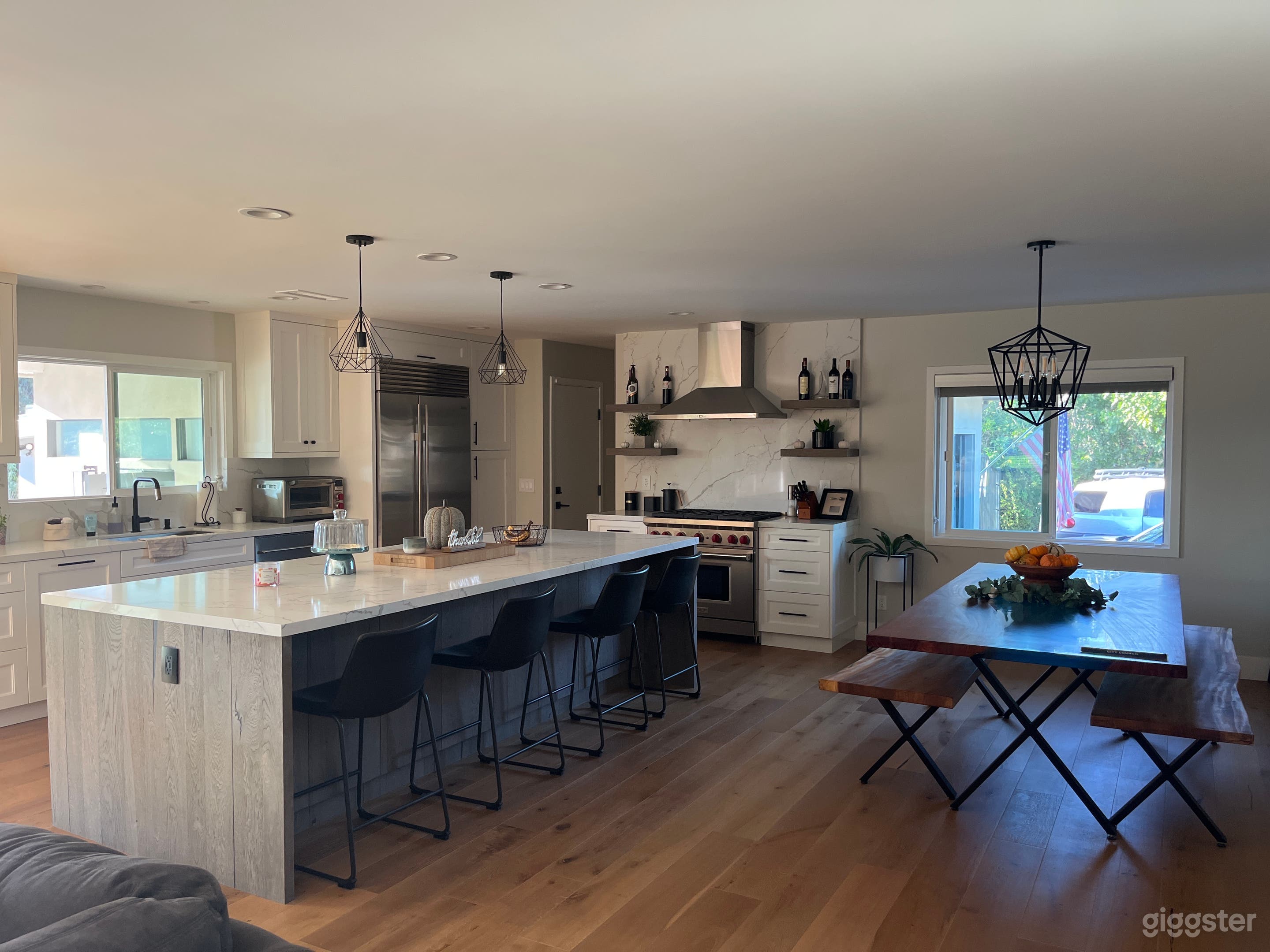 Open kitchen and dining