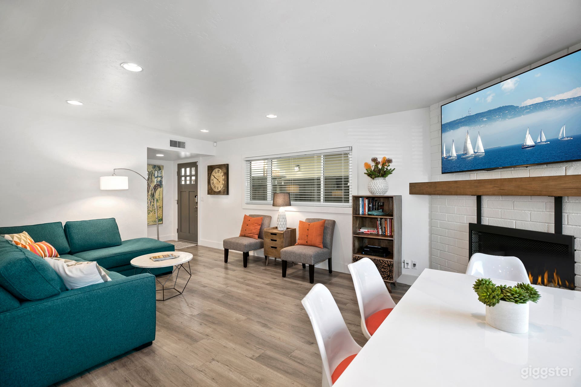Downstairs kitchen dining/living room