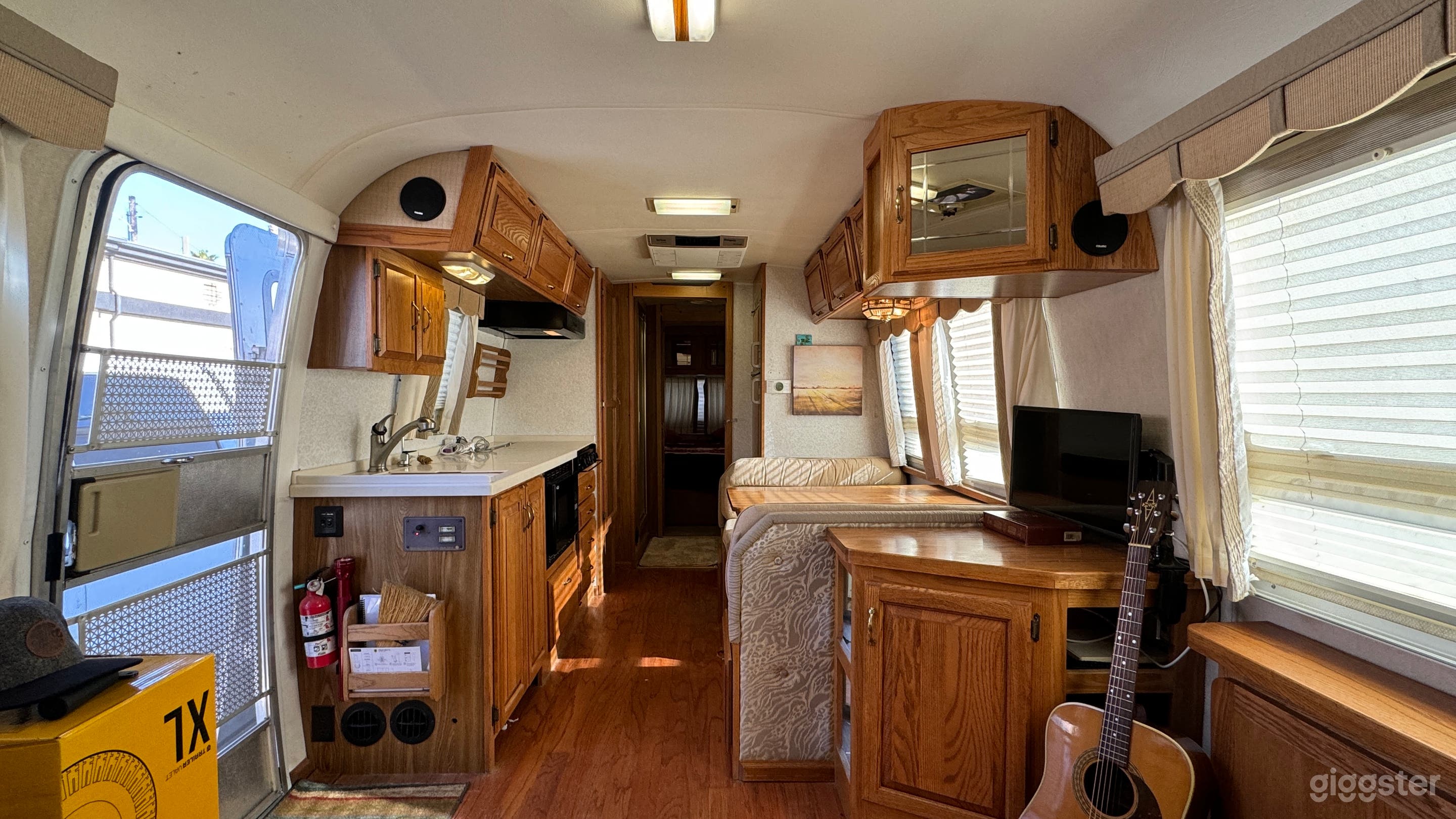 Airstream 2 East View Kitchen, Living Room