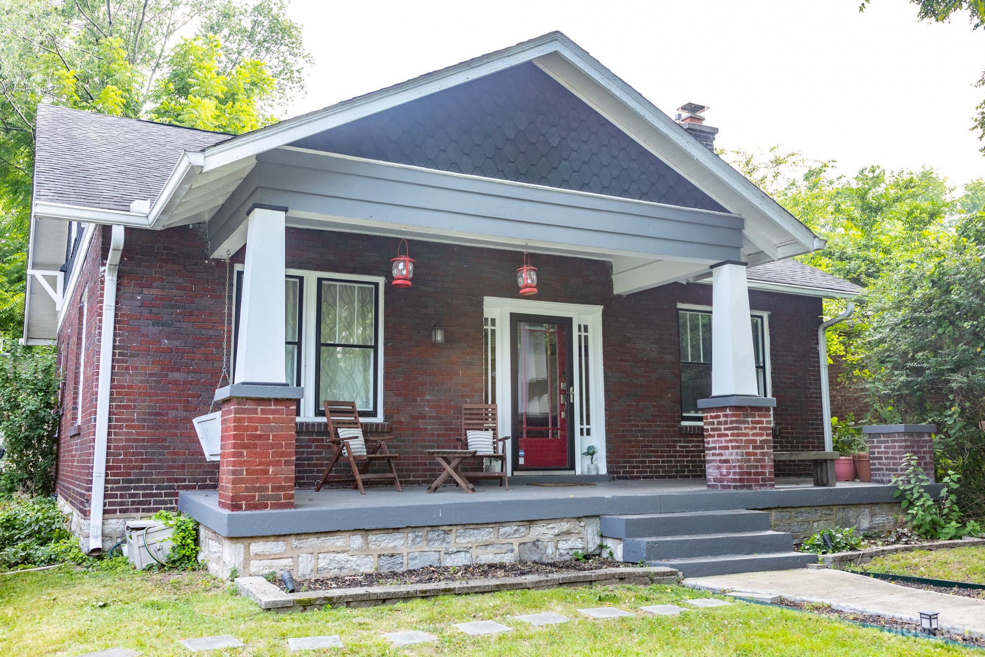 1925 Craftsman Bungalow - original brick, covered porch, porch swing