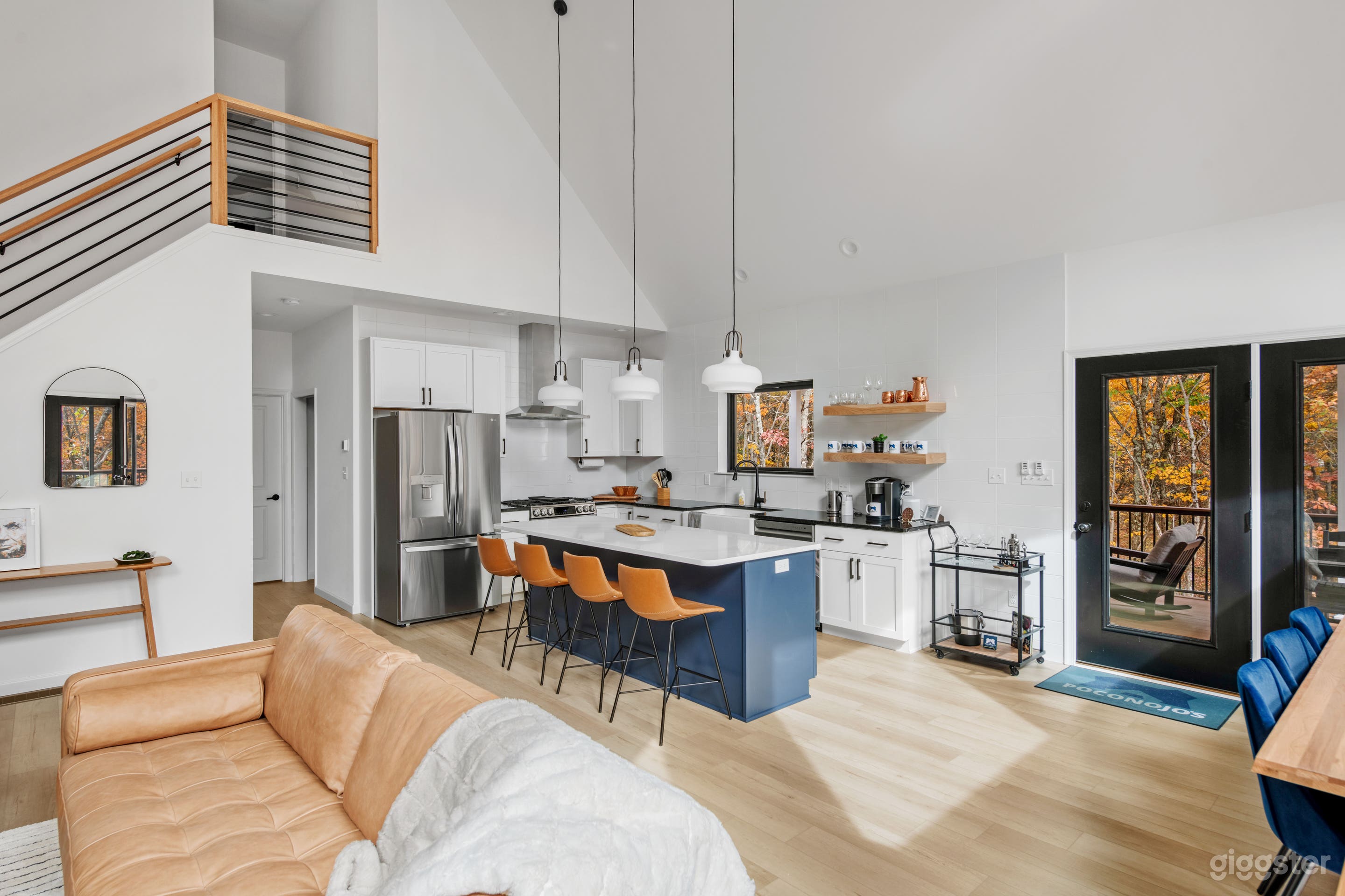 White walls. Modern Mountain Chalet