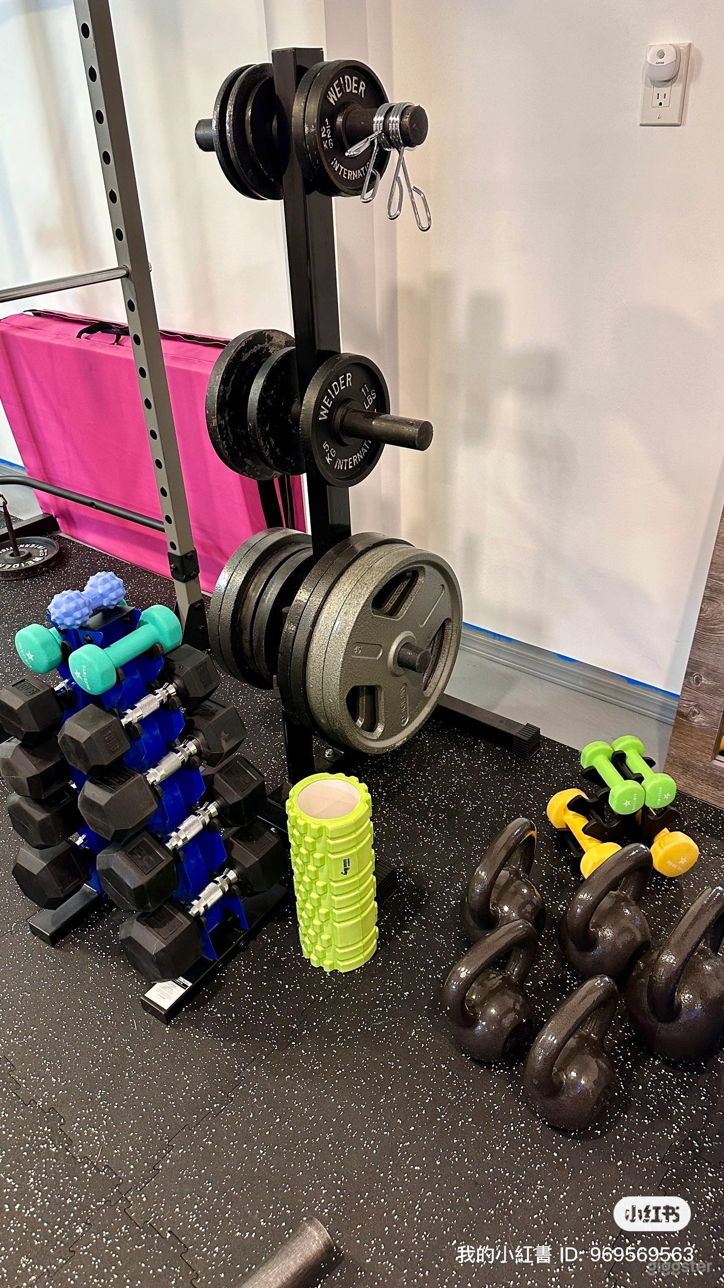 Full garage gym with wall mirror Photo 4