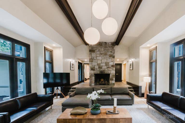  Living room with view of the fireplace 