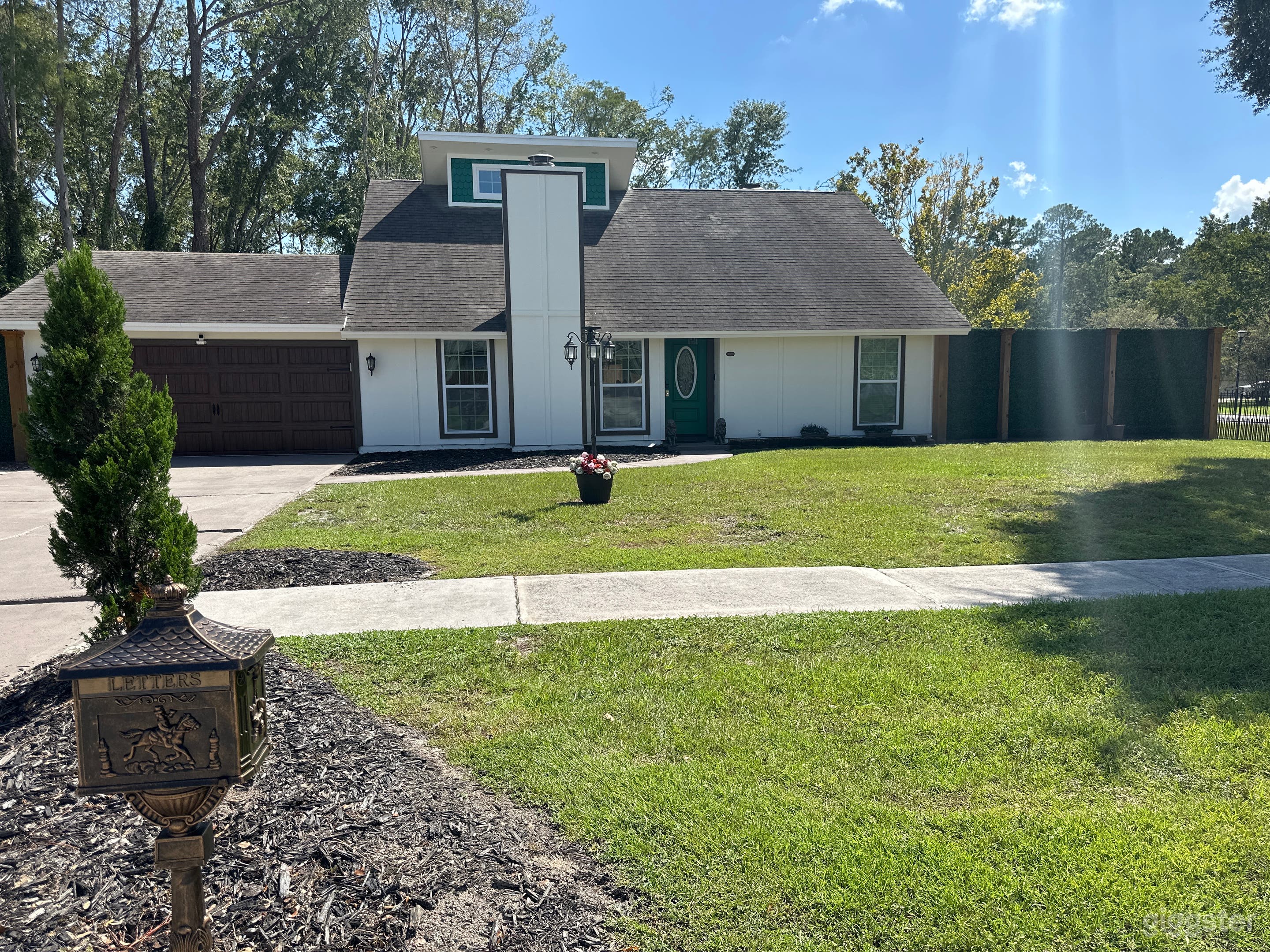 Front of English garden home 