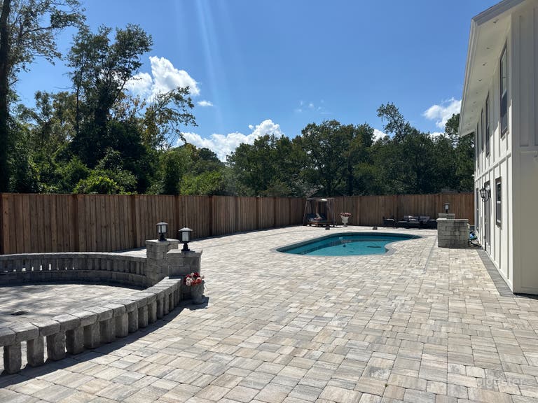  Approx 5000 sq foot beautiful backyard oasis.  