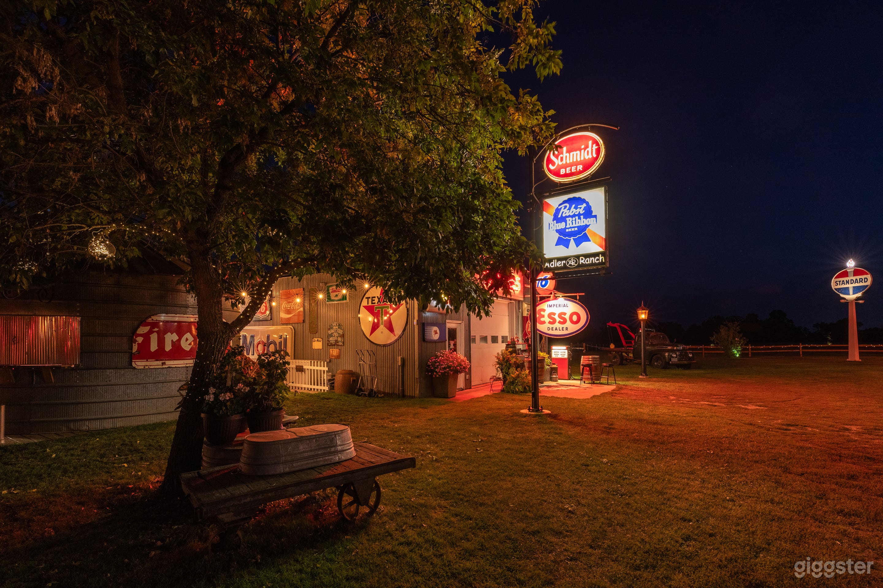 Adler Ranch, Alexandria MN Wedding Venue and it's vintage lighting collection. Located near Alexandria MN www.adlerranch.com