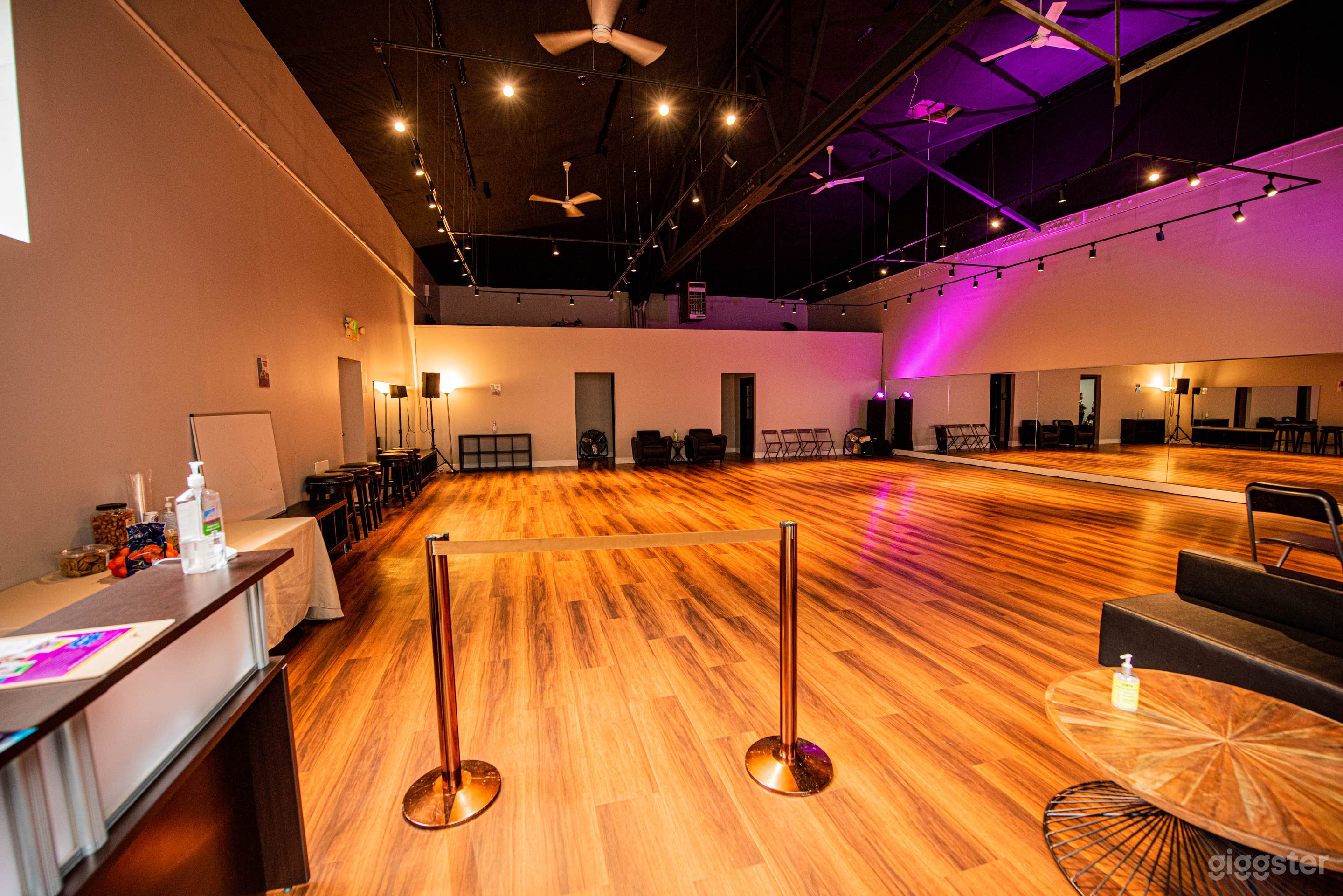 Studio view from the front.