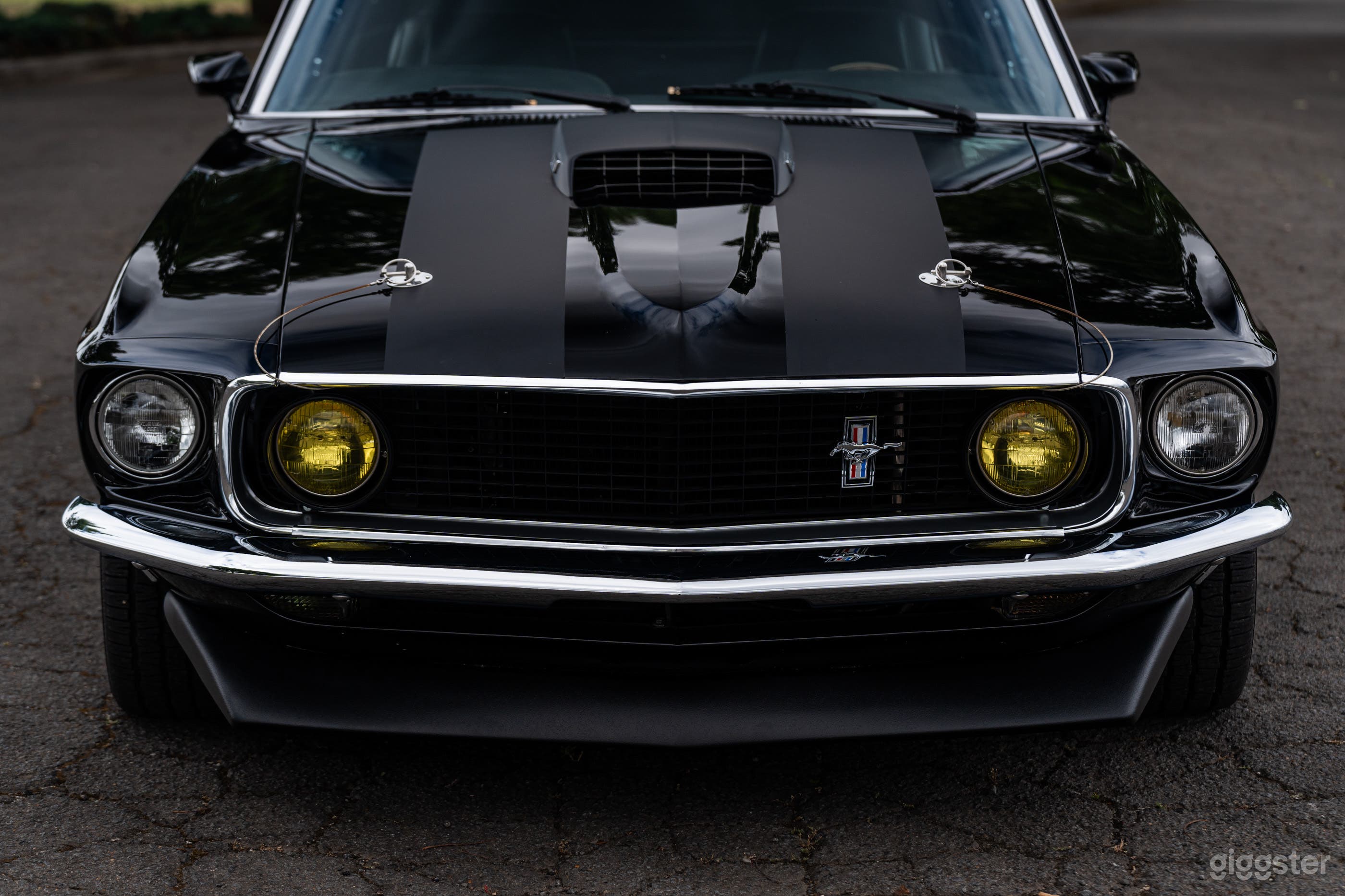 1969 Black Mustang Fastback – Classic American Icon for Film Photo 4