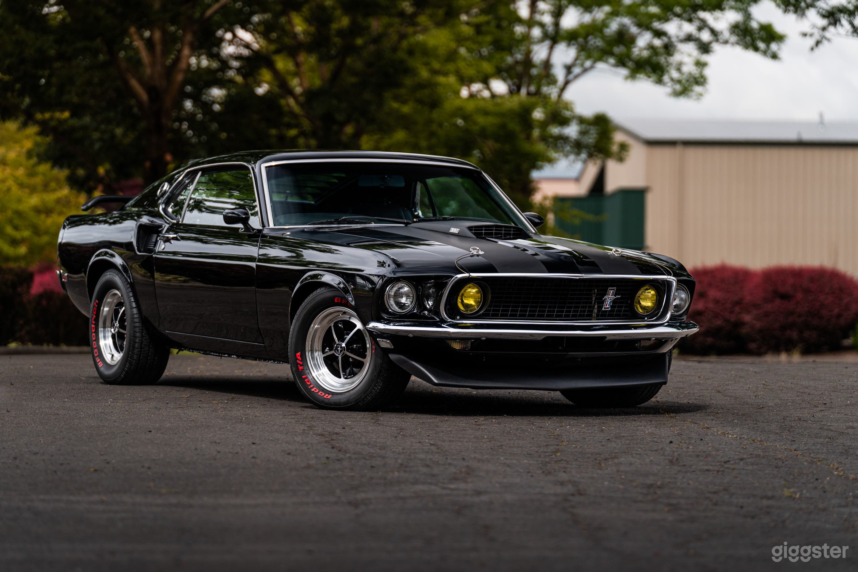 1969 Black Mustang Fastback – Classic American Icon for Film Photo 1